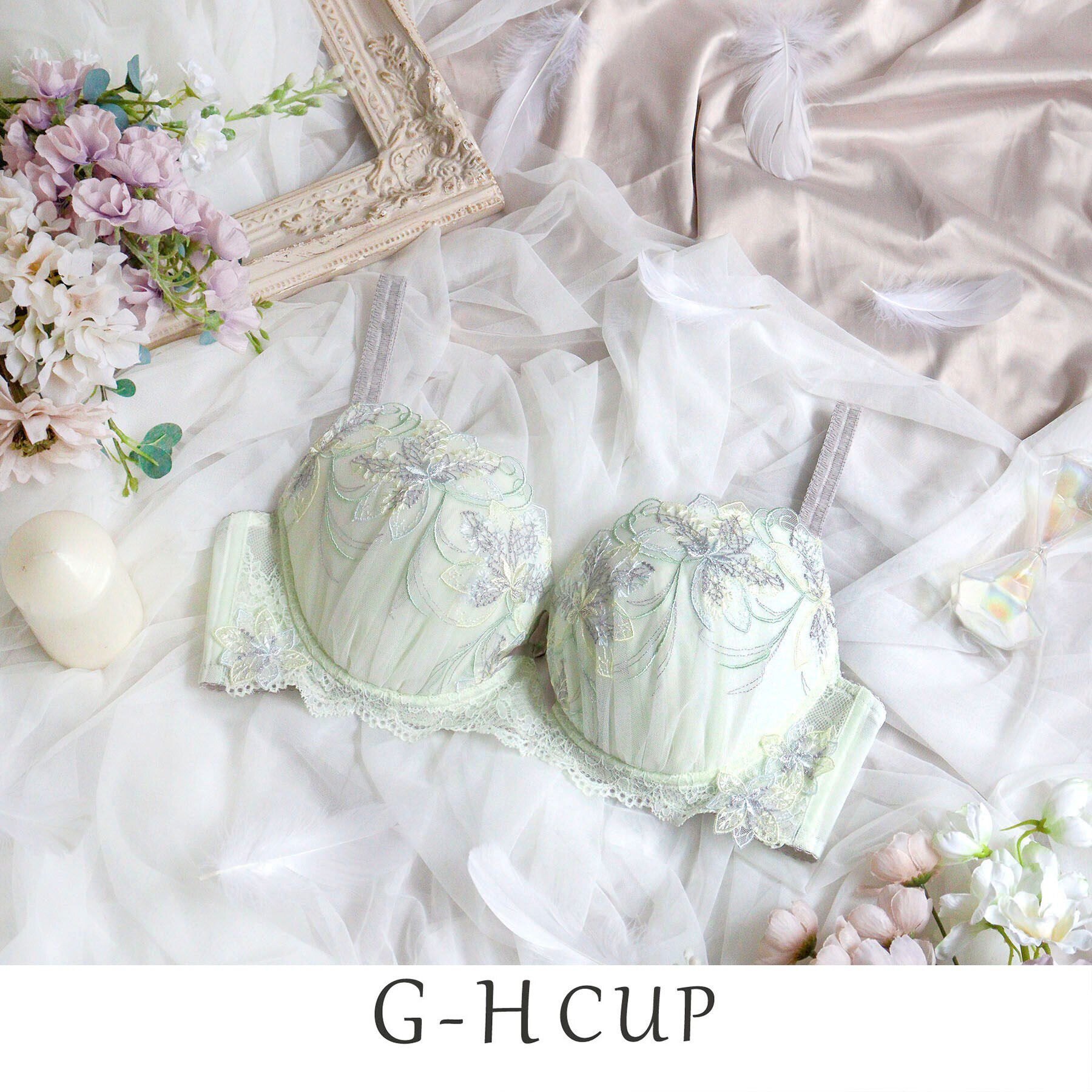 Risa Magli「ジェシカ ブラジャー（G-H）＜バストアップタイプ＞」|インナー|ミントグリーン(02