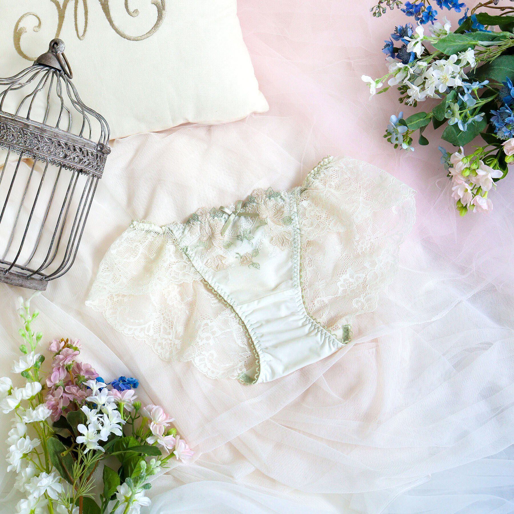 Risa Magli「イーシャ レースショーツ」|インナー|アイボリー(004)