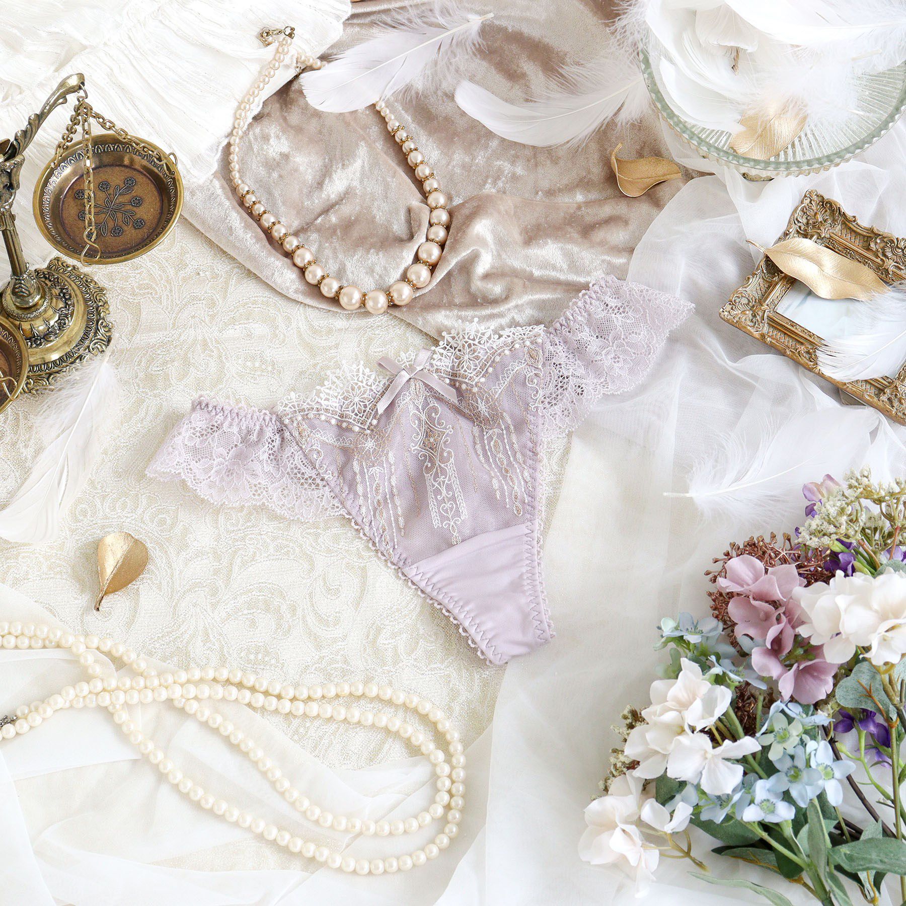 Risa Magli「ターシャ Tバックショーツ」|インナー|グレー(012)