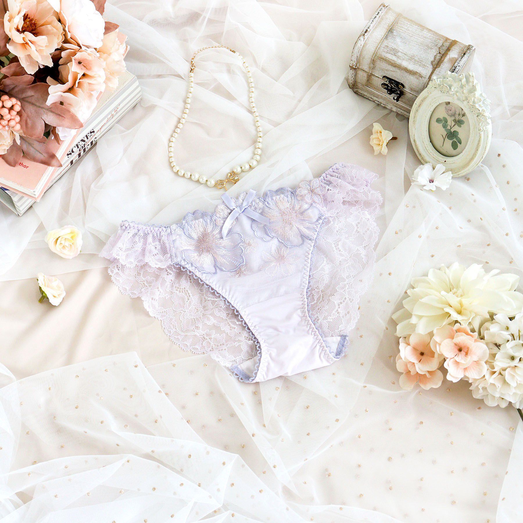 Risa Magli「ピア レースショーツ」|インナー|パープル(083)