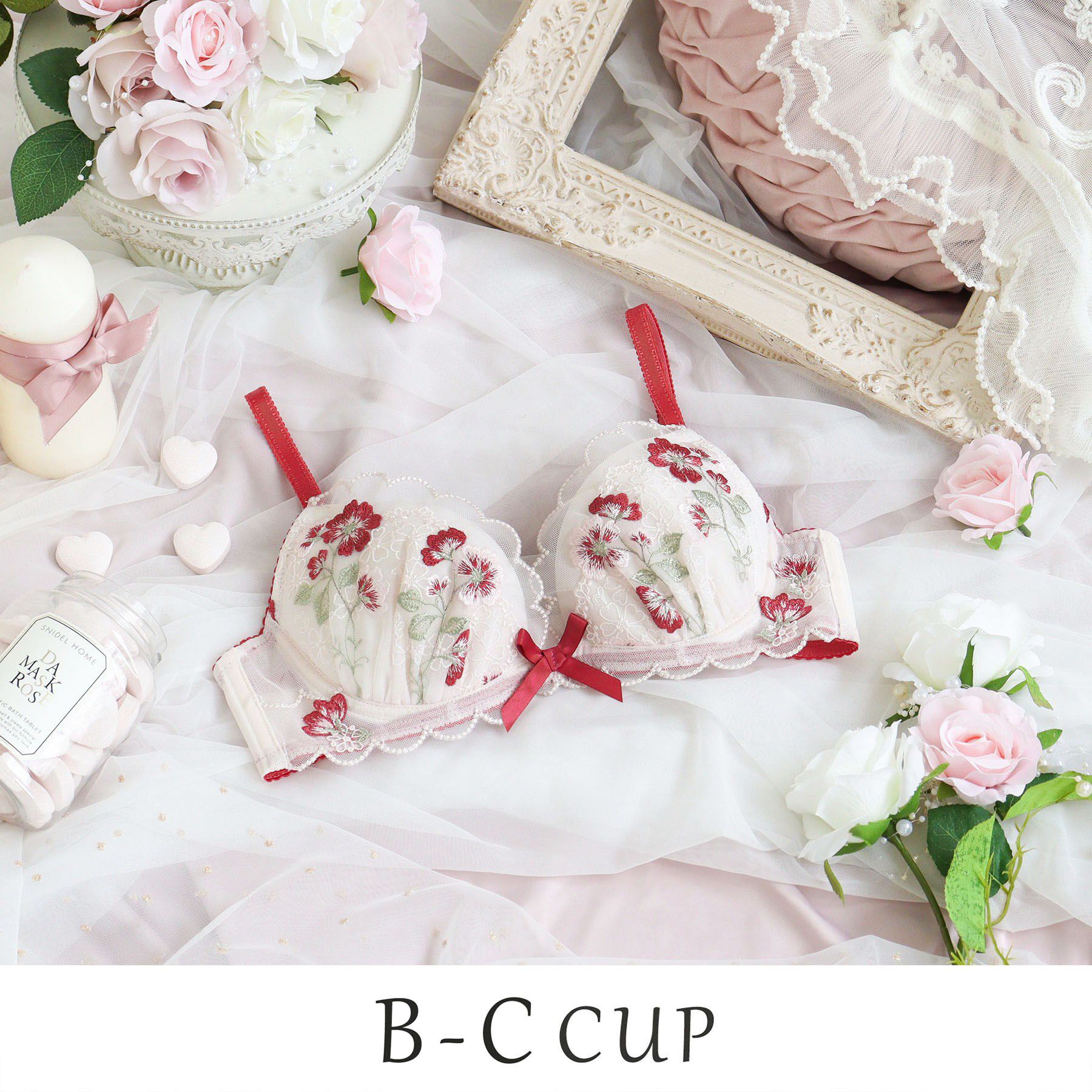 Risa Magli「プティット ブラジャー （B-C） ＜リサマリ ミラクル谷間ブラ＞」|インナー|レッド(061)