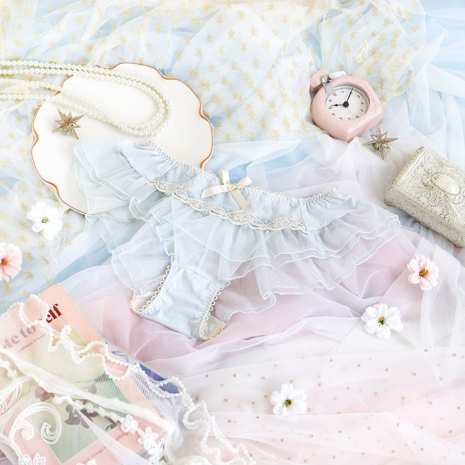 Risa Magli「ホリー フレアショーツ」|インナー|サックスブルー(09