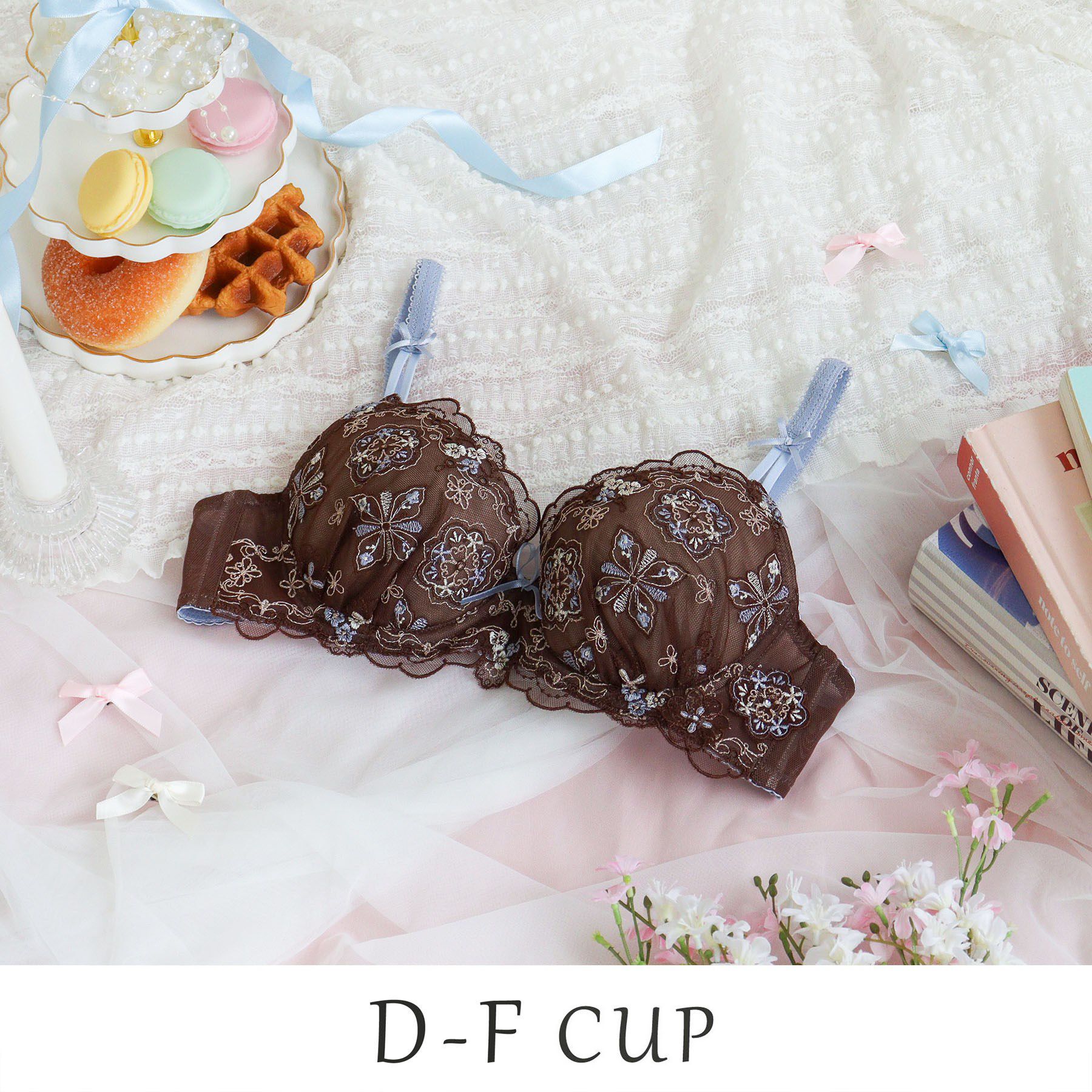 Risa Magli「キャシー ブラジャー （D-F） ＜サイドシェイプ＞」|インナー|ブラウン(043)