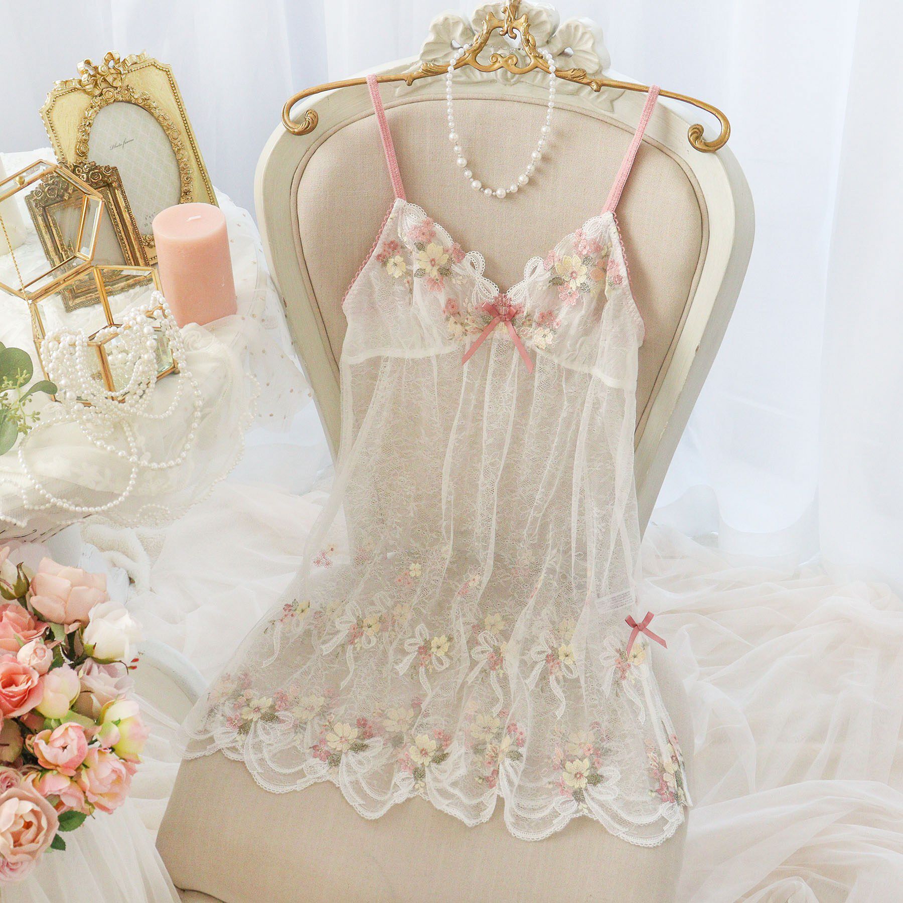 Risa Magli「ダニエラ スリップ」|キャミソール|ホワイト(001)