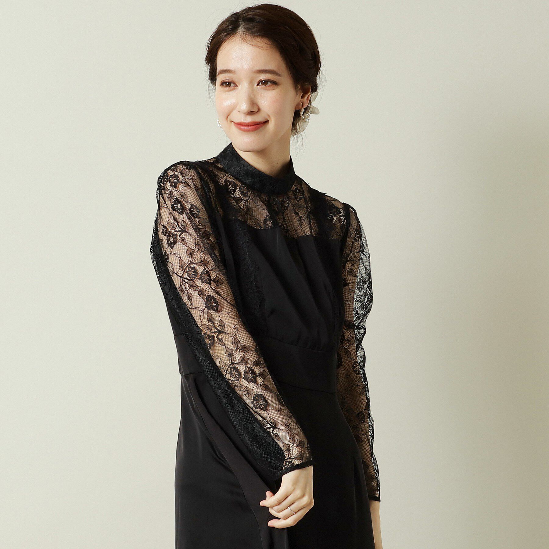 ITS&rsquo;DEMO「【結婚式・パーティに】サテン&times;レースワンピース＜ドレスコレクション＞」|ワンピース|