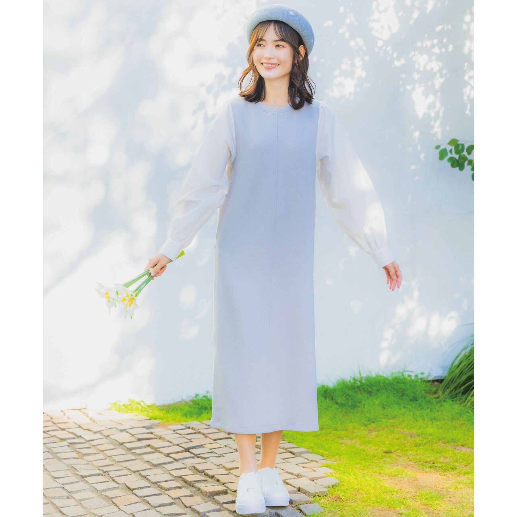 ITS&rsquo;DEMO「【手洗い可】ダンボールジャージーワンピース」|ワンピース|