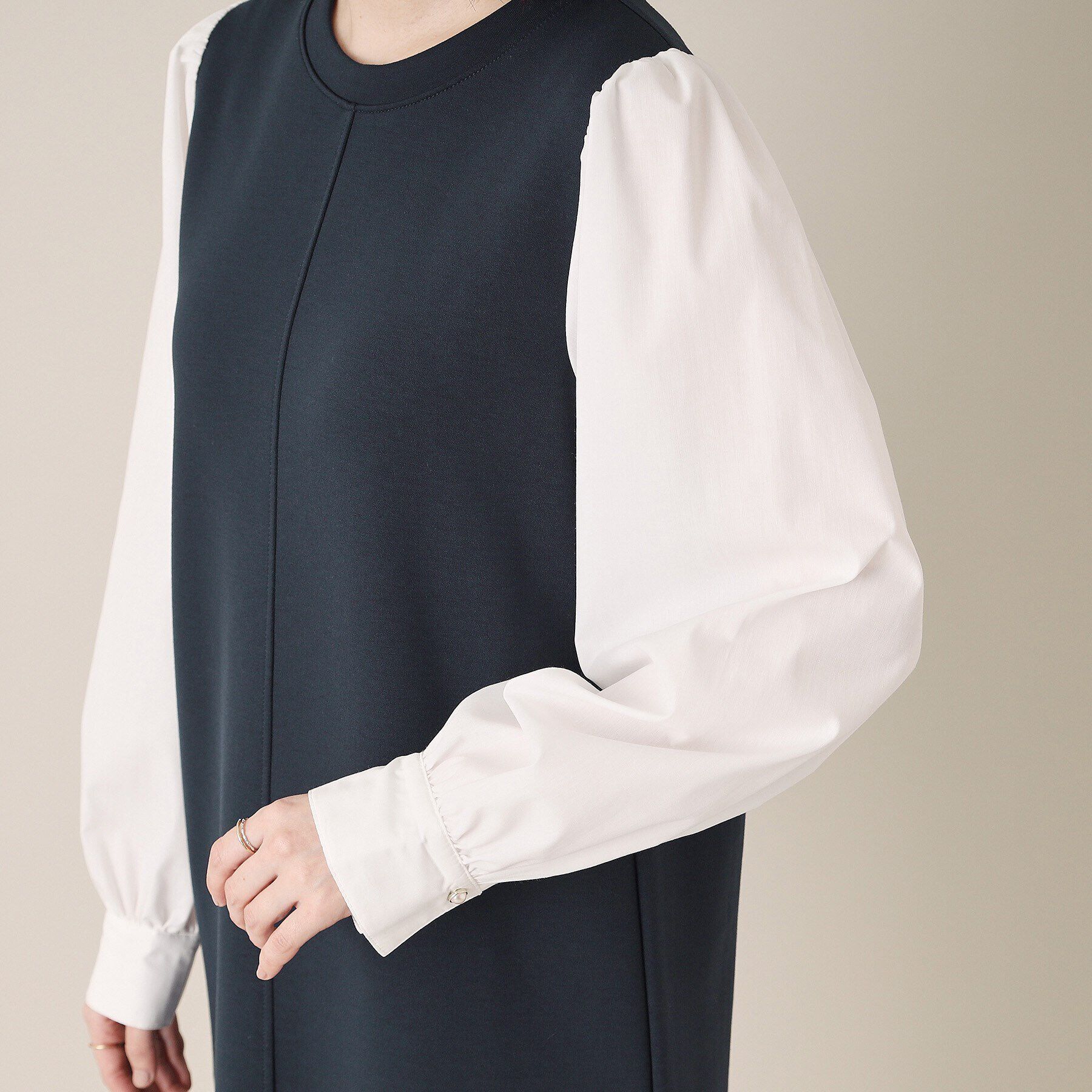 ITS&rsquo;DEMO「【手洗い可】ダンボールジャージーワンピース」|ワンピース|