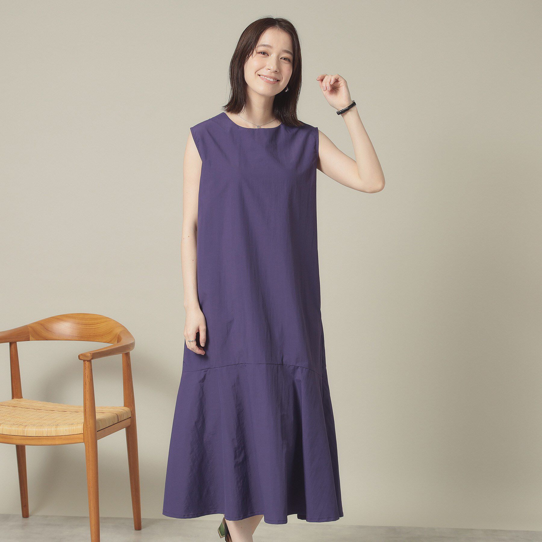 ITS&rsquo;DEMO「【撥水／洗濯機OK】ペプラムワンピース＜旅服シリーズ＞」|ワンピース|