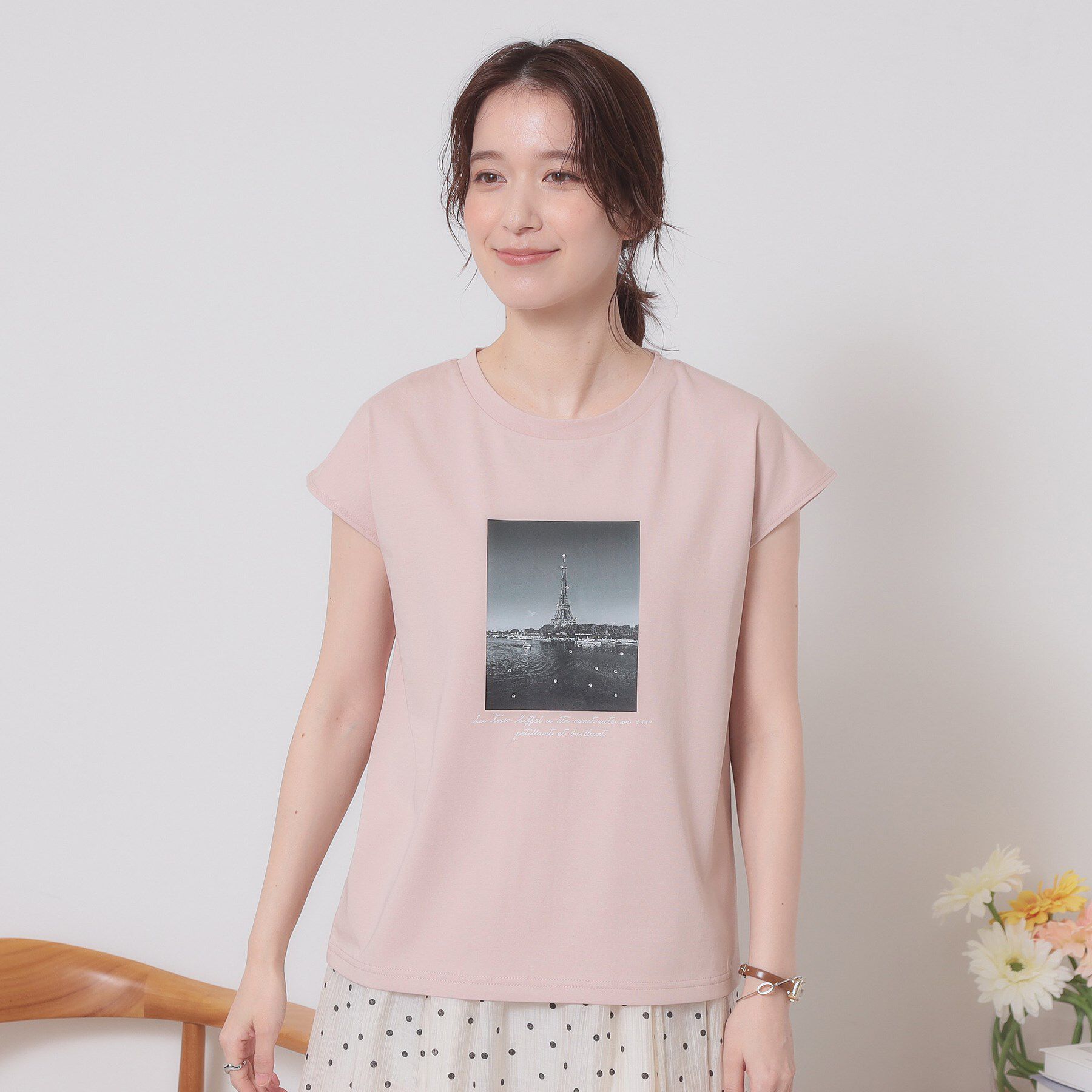 ITS&rsquo;DEMO「【手洗い可】フォトフレンチTシャツ」|Tシャツ・カットソー|