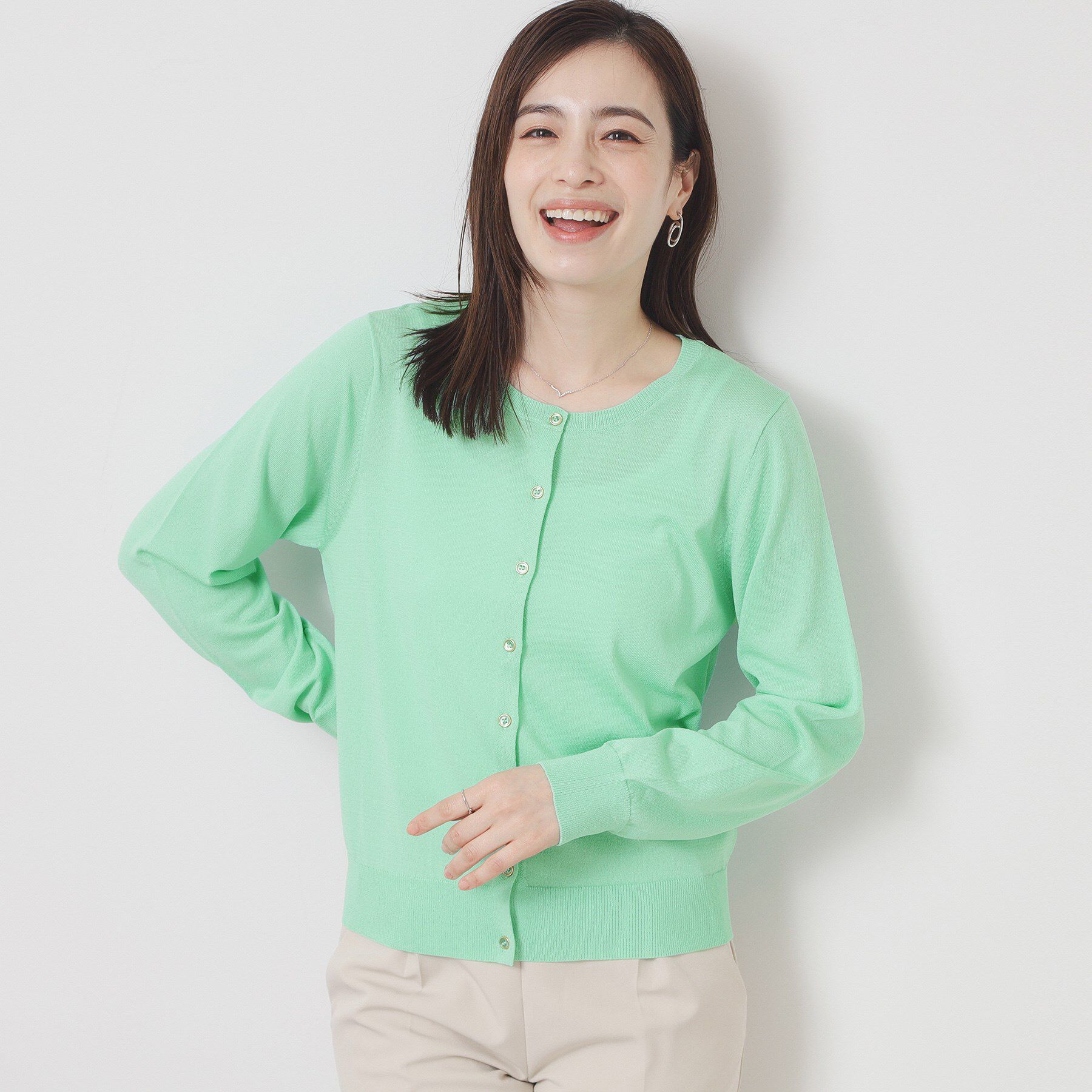 ITS&rsquo;DEMO「【UV／冷感／毛玉防止／手洗い可／M・L展開】クルーニットカーディガン」|カーディガン|