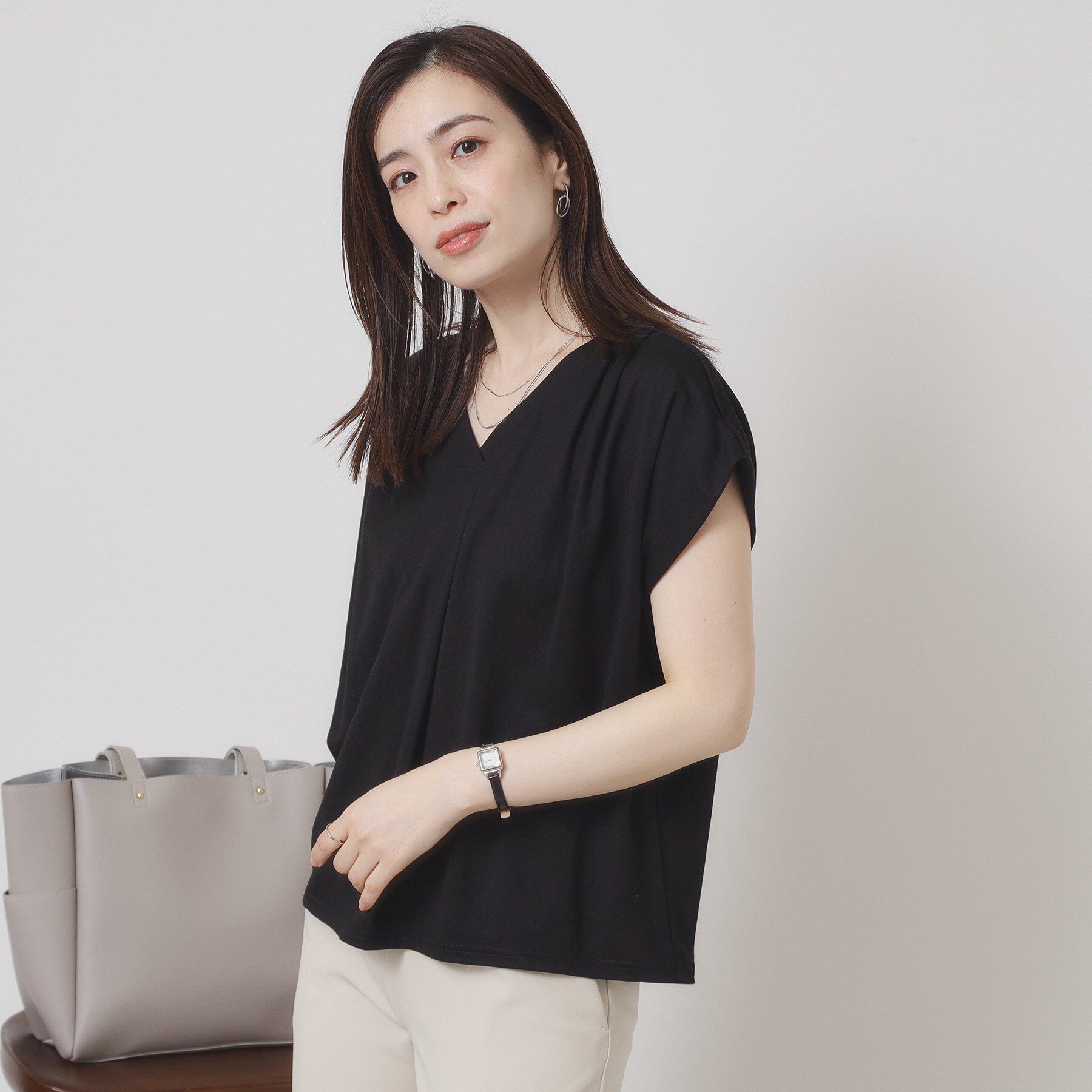 ITS&rsquo;DEMO「【接触冷感／手洗い可】カノコスキッパーブラウス」|シャツ・ブラウス|