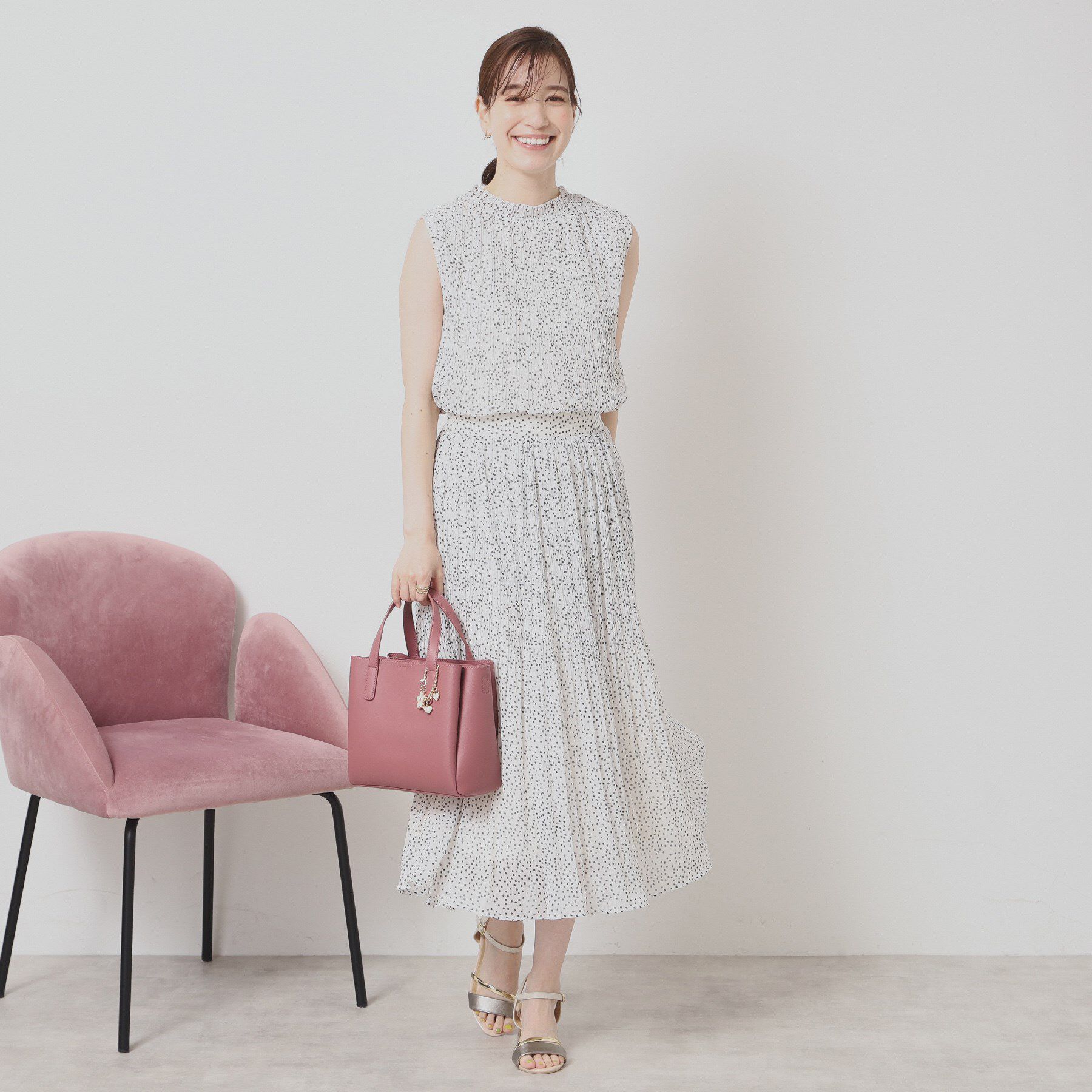 ITS&rsquo;DEMO「【手洗い可／ウエストゴム】楊柳プリーツスカート」|スカート|