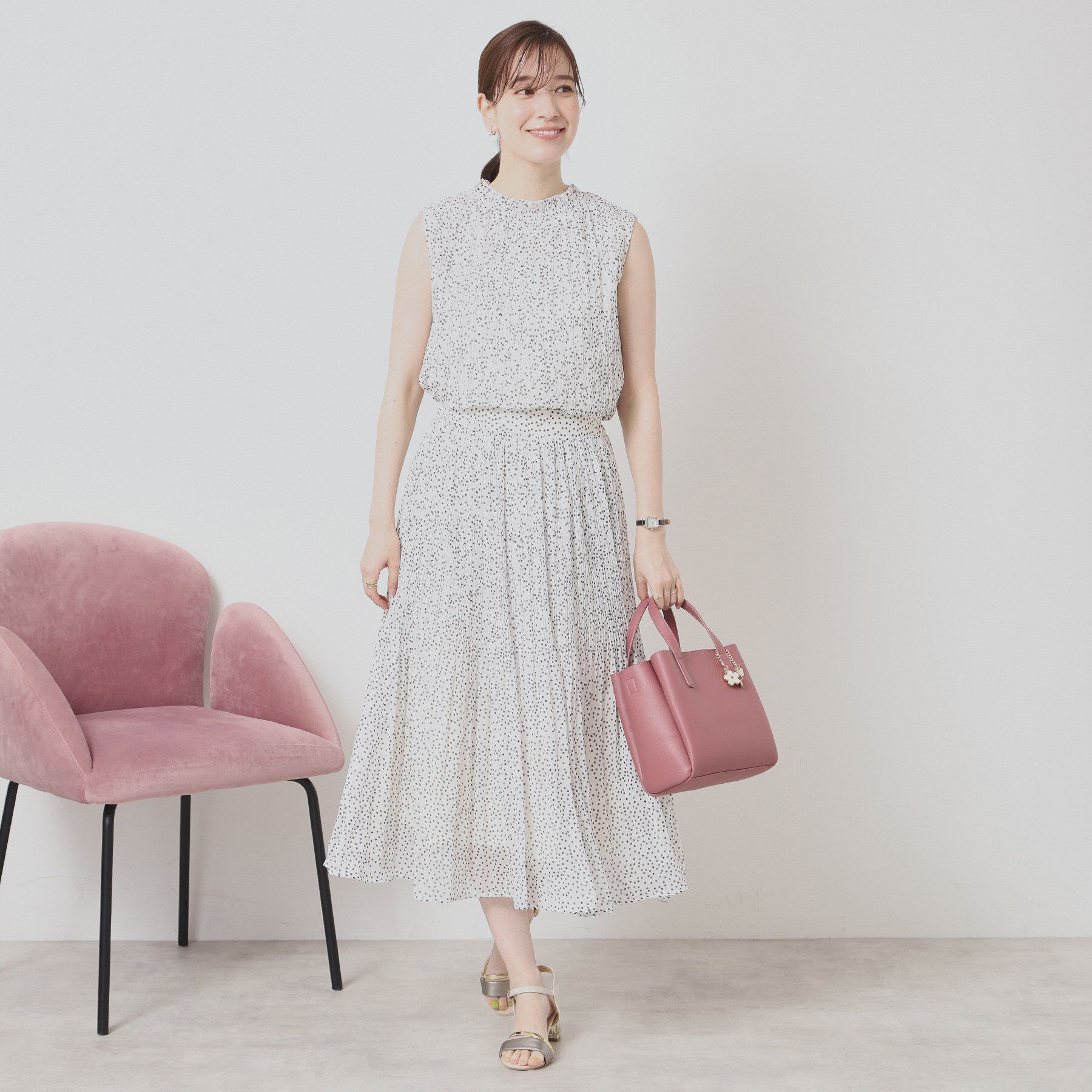 ITS&rsquo;DEMO「【手洗い可／ウエストゴム】楊柳プリーツスカート」|スカート|