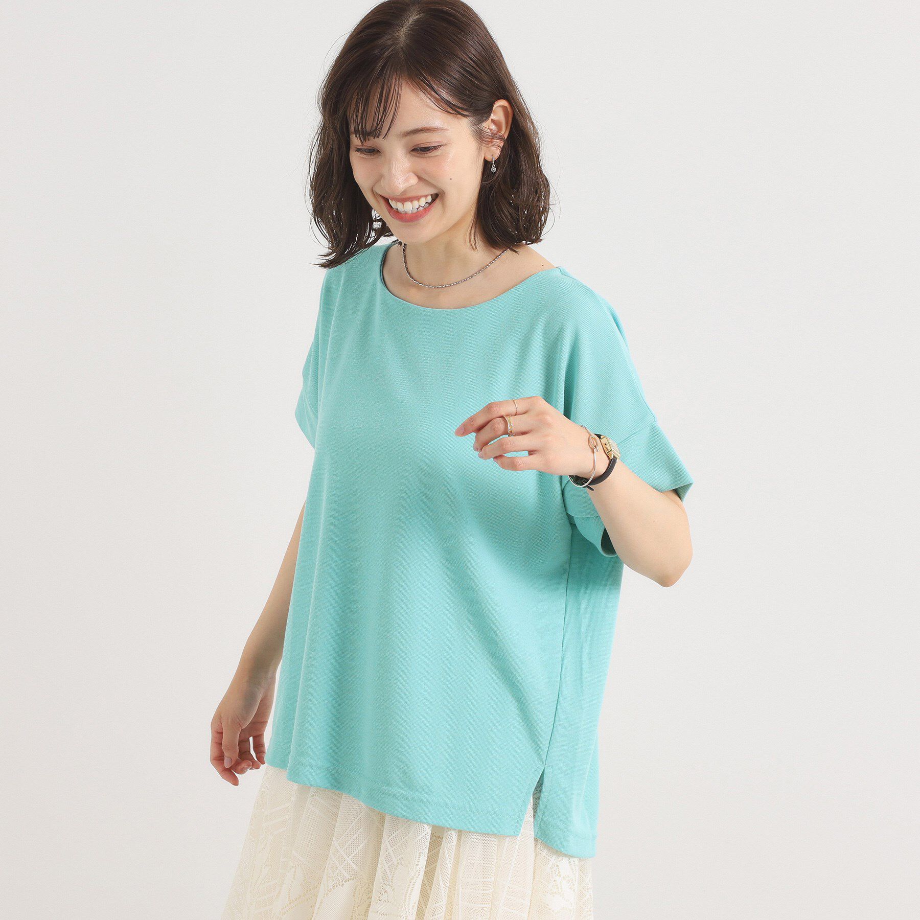 ITS&rsquo;DEMO「【接触冷感／吸水速乾／洗濯機OK】サカリバ袖タックプルオーバー」|Tシャツ・カットソー|