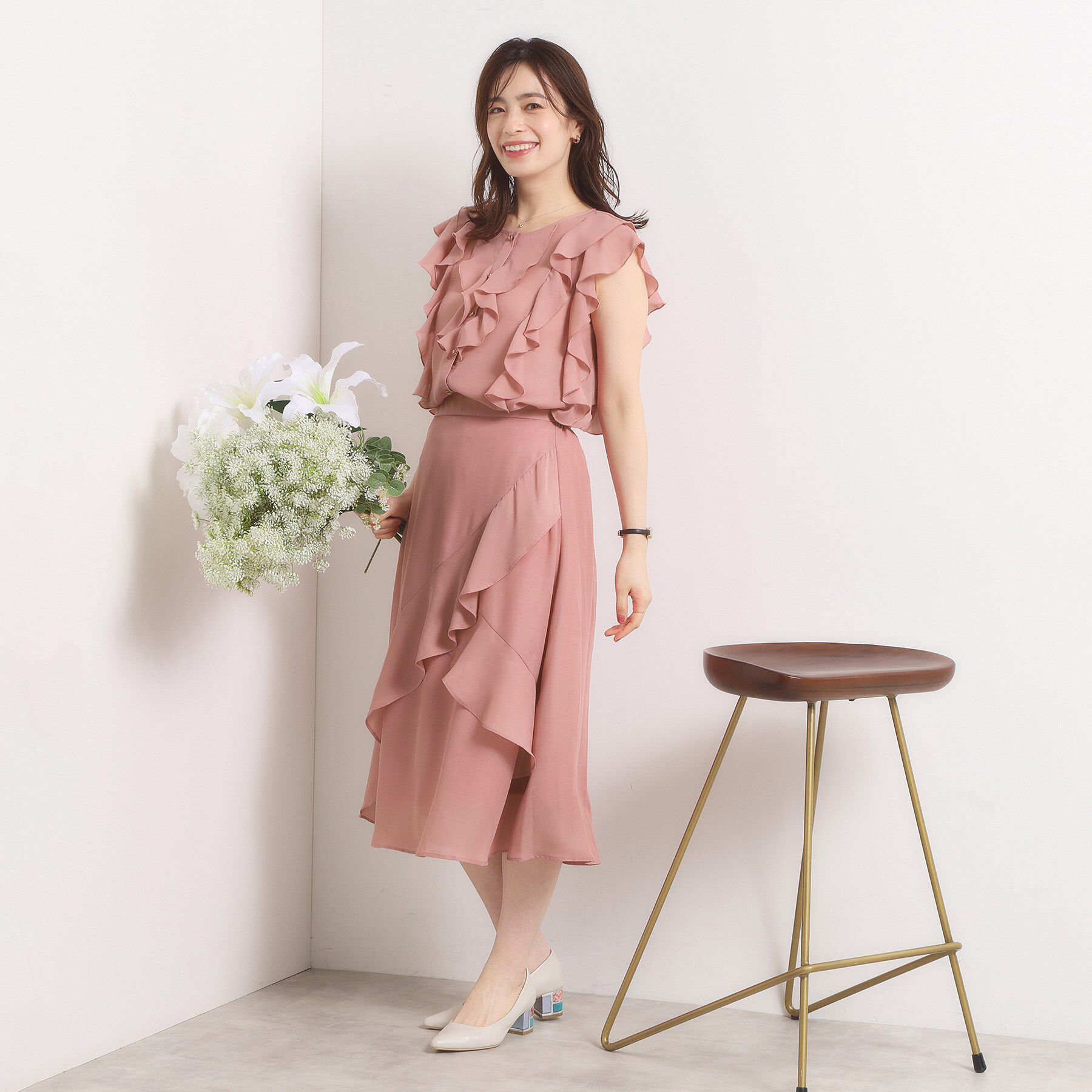 ITS&rsquo;DEMO「【手洗い可／セットアップ可】シアーフリルブラウス」|シャツ・ブラウス|