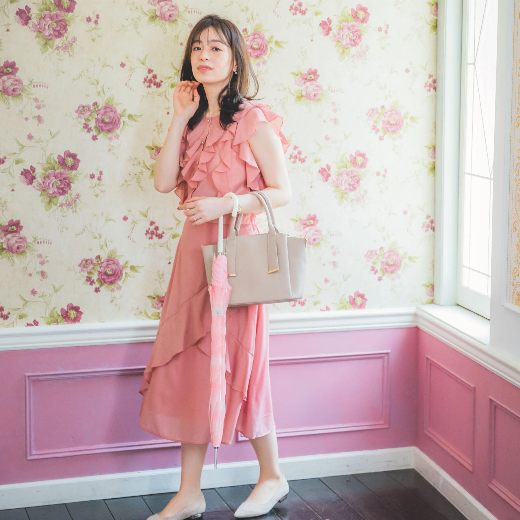 ITS&rsquo;DEMO「【手洗い可／セットアップ可】シアーフリルブラウス」|シャツ・ブラウス|