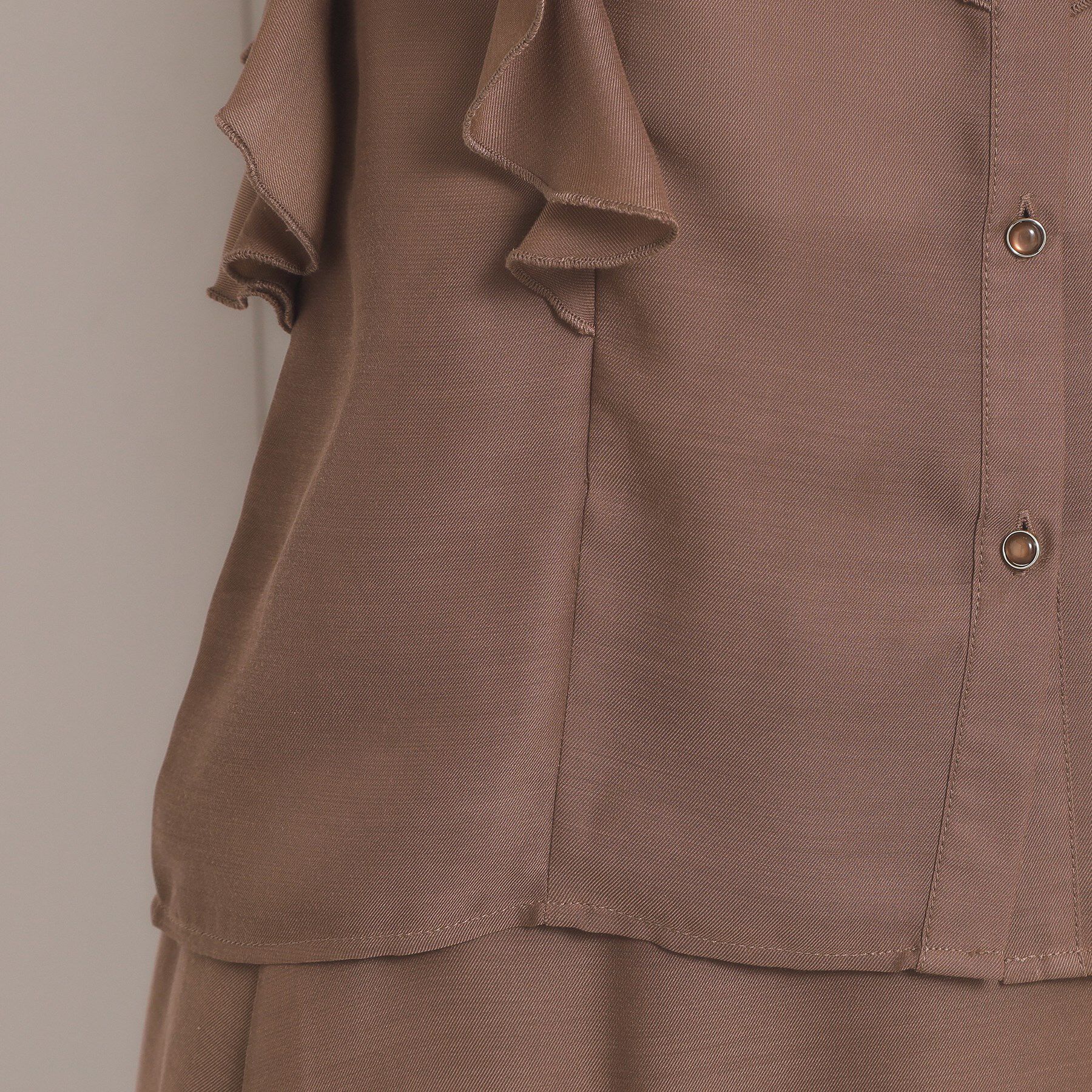 ITS&rsquo;DEMO「【手洗い可／セットアップ可】シアーフリルブラウス」|シャツ・ブラウス|