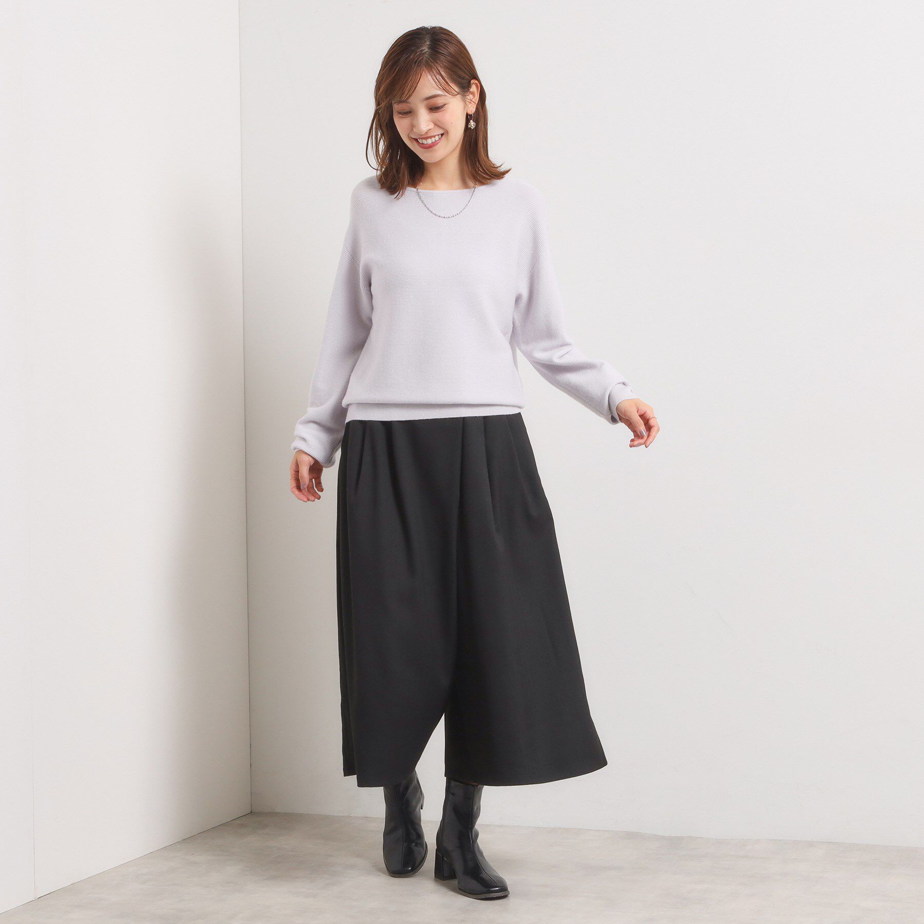 ITS&rsquo;DEMO「【手洗い可／ウエストゴム】ヘリンボーンスカンツ」|その他|