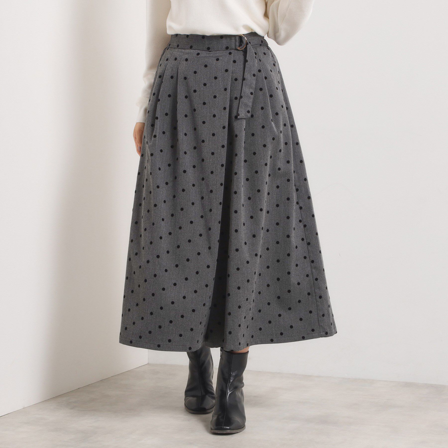 ITS&rsquo;DEMO「【手洗い可／ウエストゴム】ヘリンボーンスカンツ」|その他|