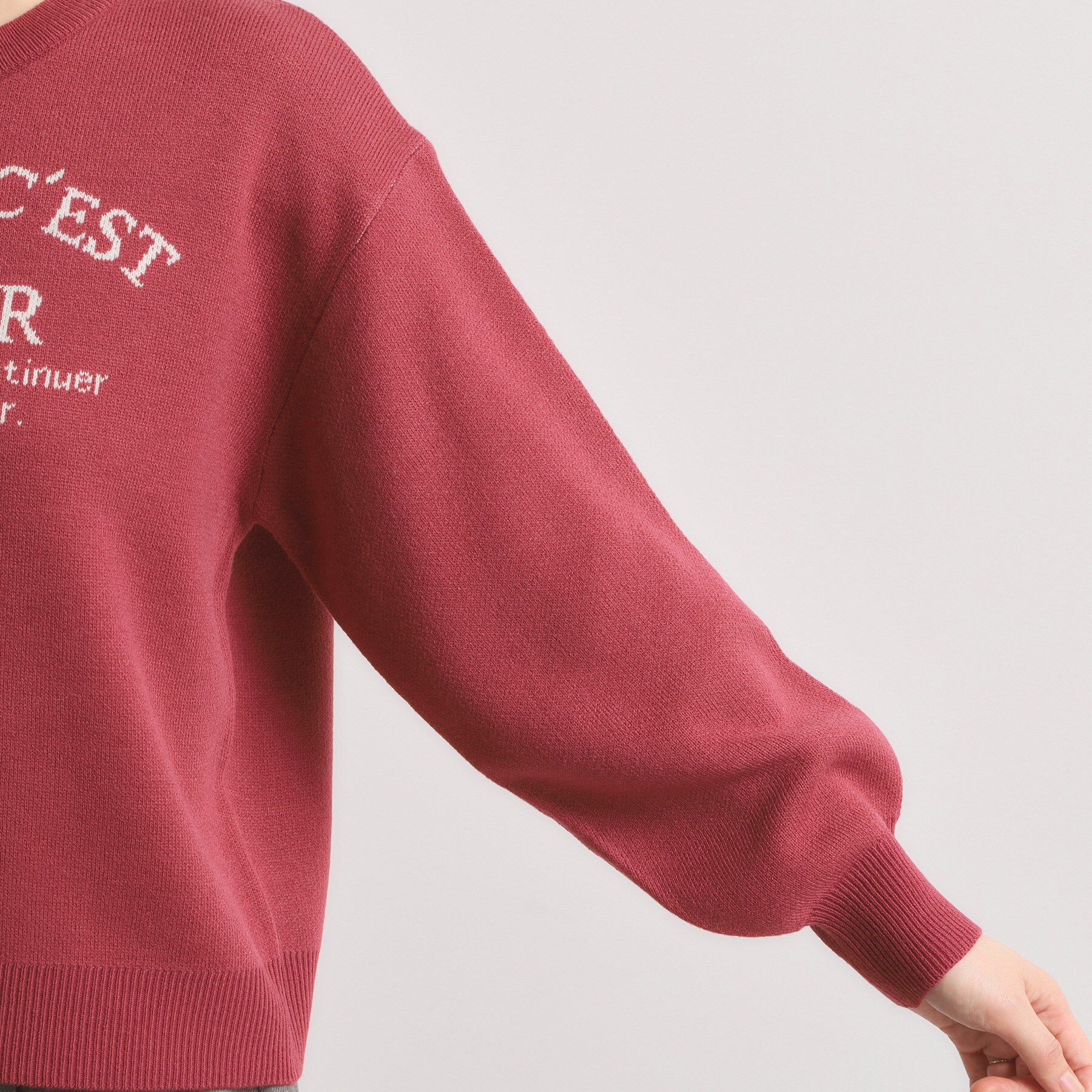 ITS&rsquo;DEMO「【手洗い可】アーチロゴニット」|ニット・セーター|