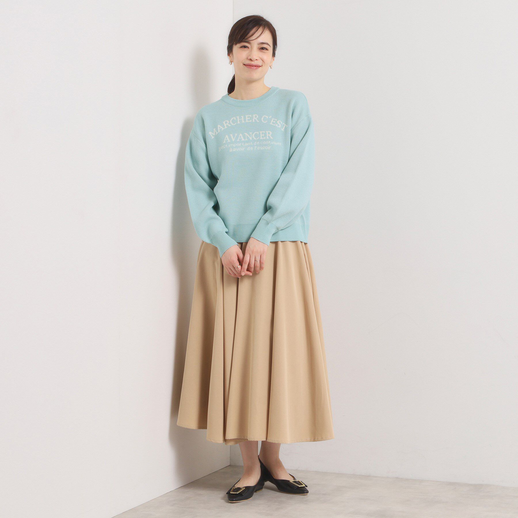 ITS&rsquo;DEMO「【手洗い可】アーチロゴニット」|ニット・セーター|