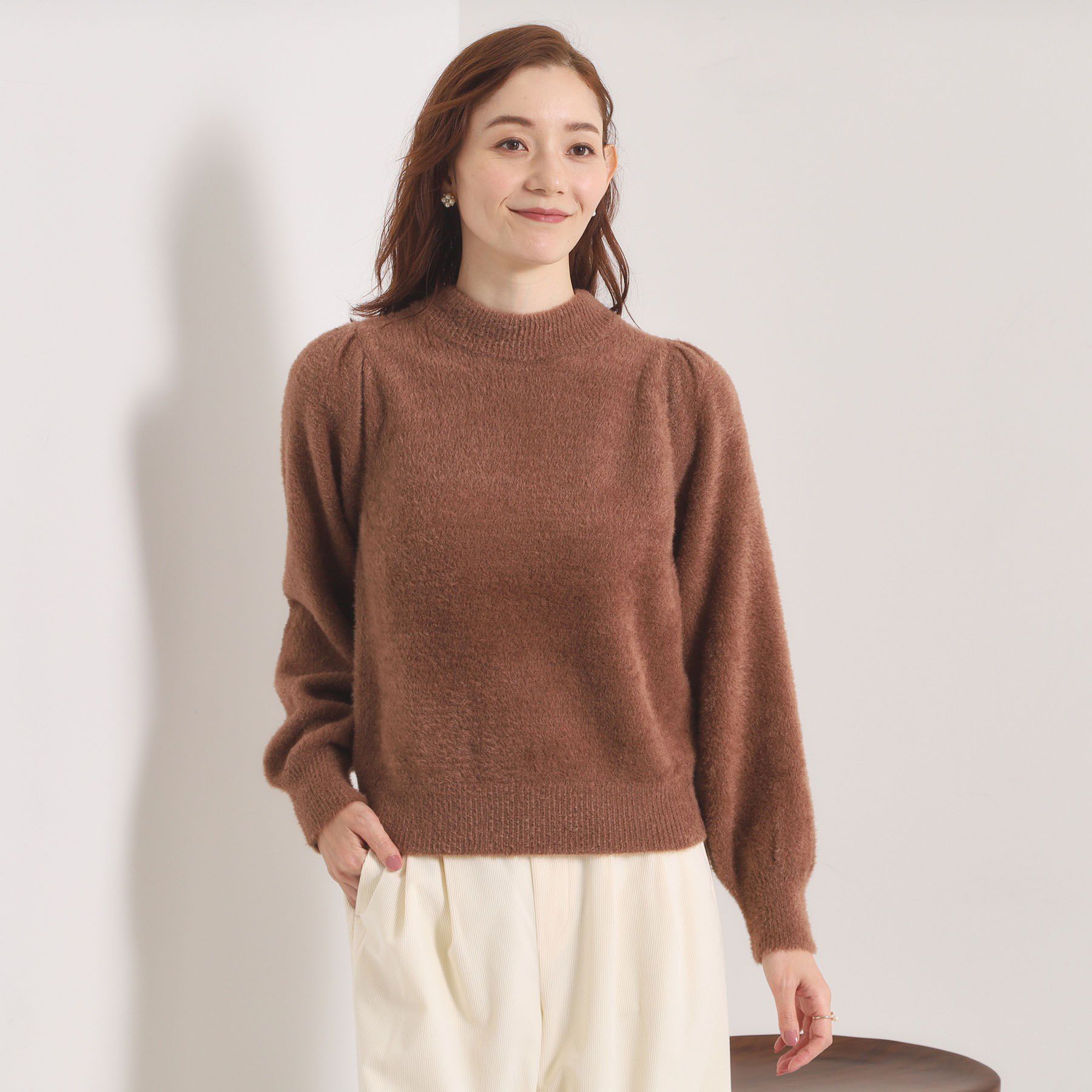 ITS&rsquo;DEMO「【手洗い可】フェザーヤーンパフスリーブニット」|ニット・セーター|