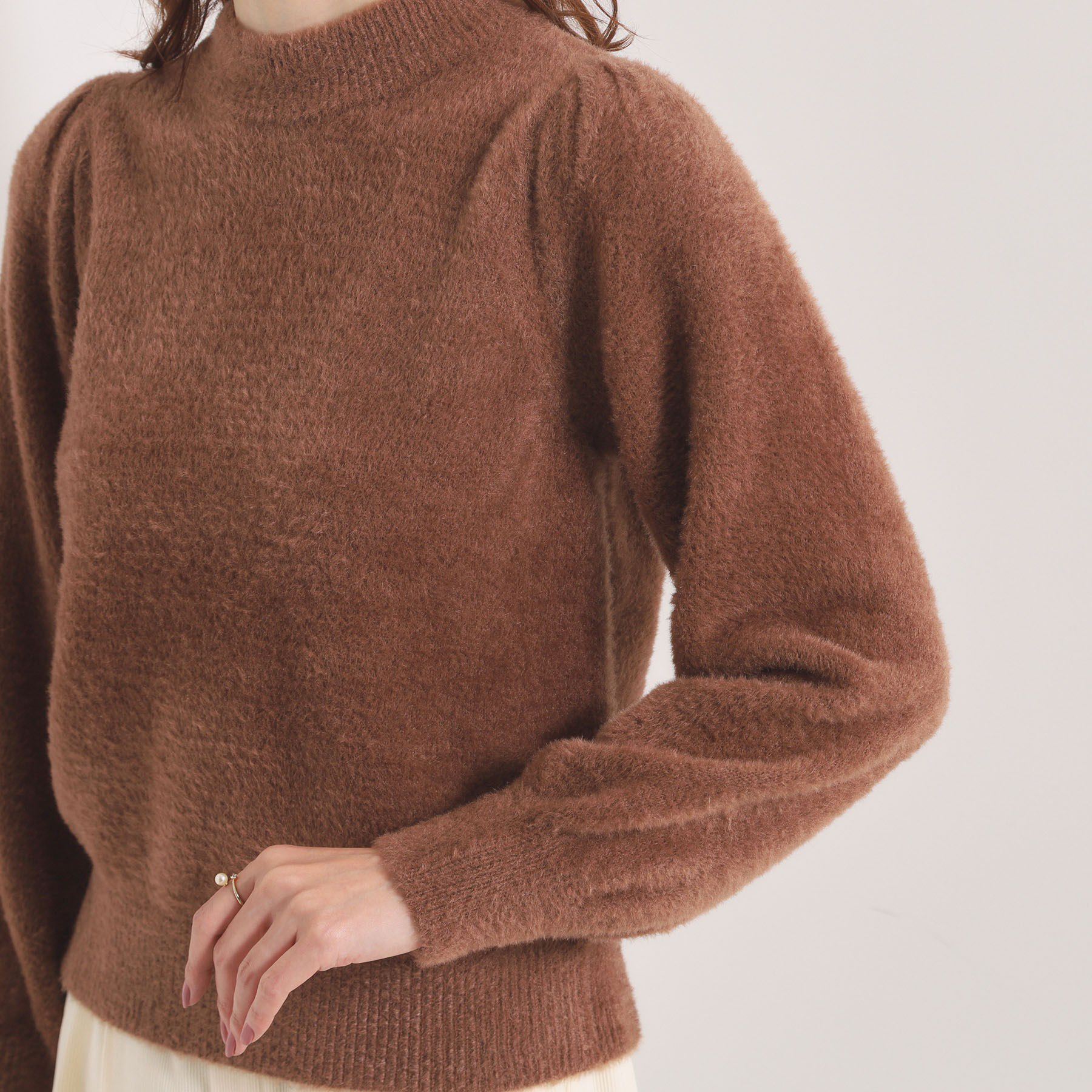 ITS&rsquo;DEMO「【手洗い可】フェザーヤーンパフスリーブニット」|ニット・セーター|