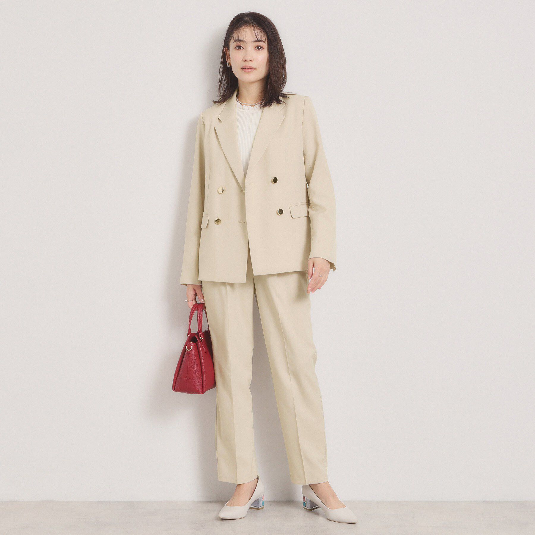 ITS&rsquo;DEMO「【入卒／洗濯機OK／イージーケア】ツイルストレッチダブルジャケット」|テーラードジャケット|