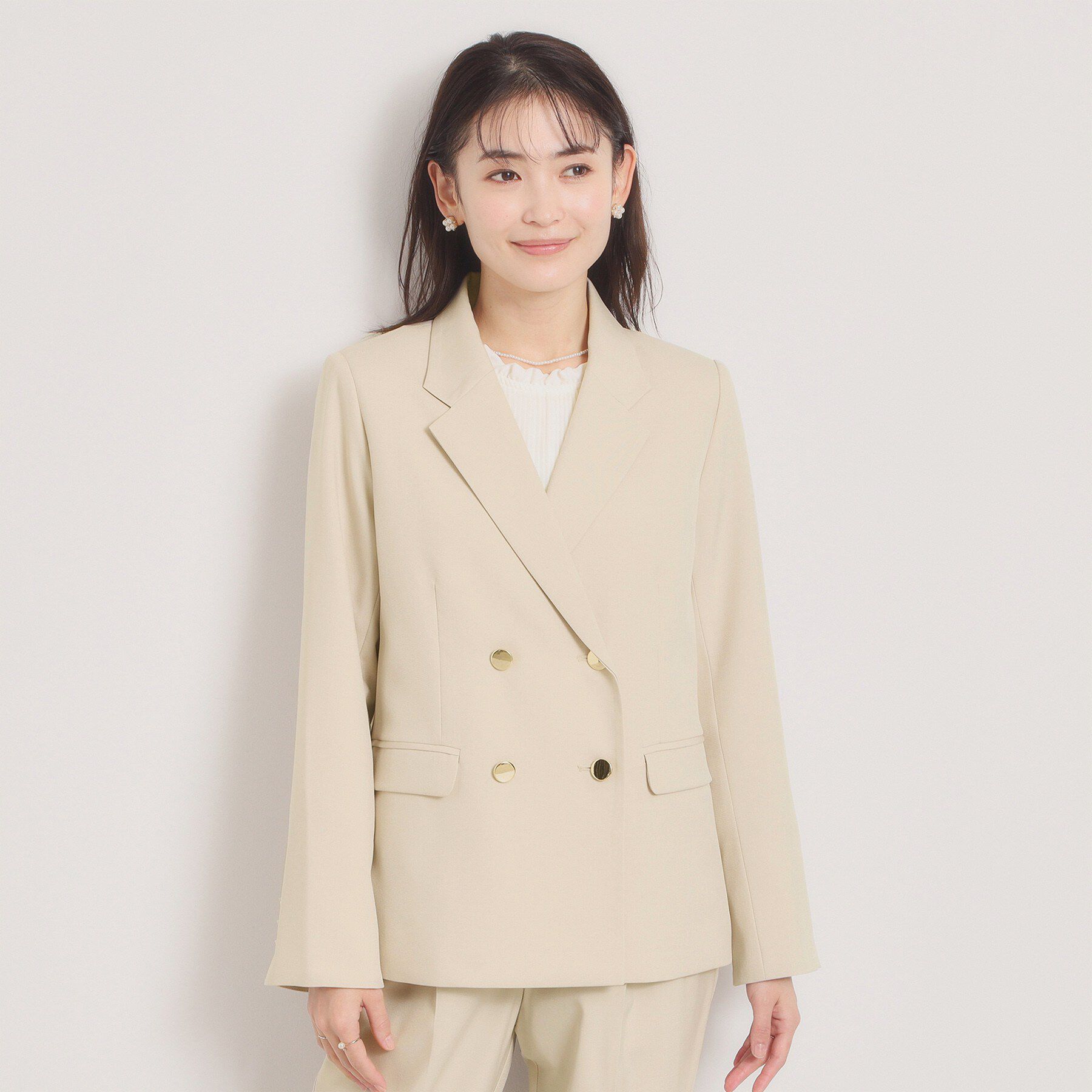 ITS&rsquo;DEMO「【入卒／洗濯機OK／イージーケア】ツイルストレッチダブルジャケット」|テーラードジャケット|