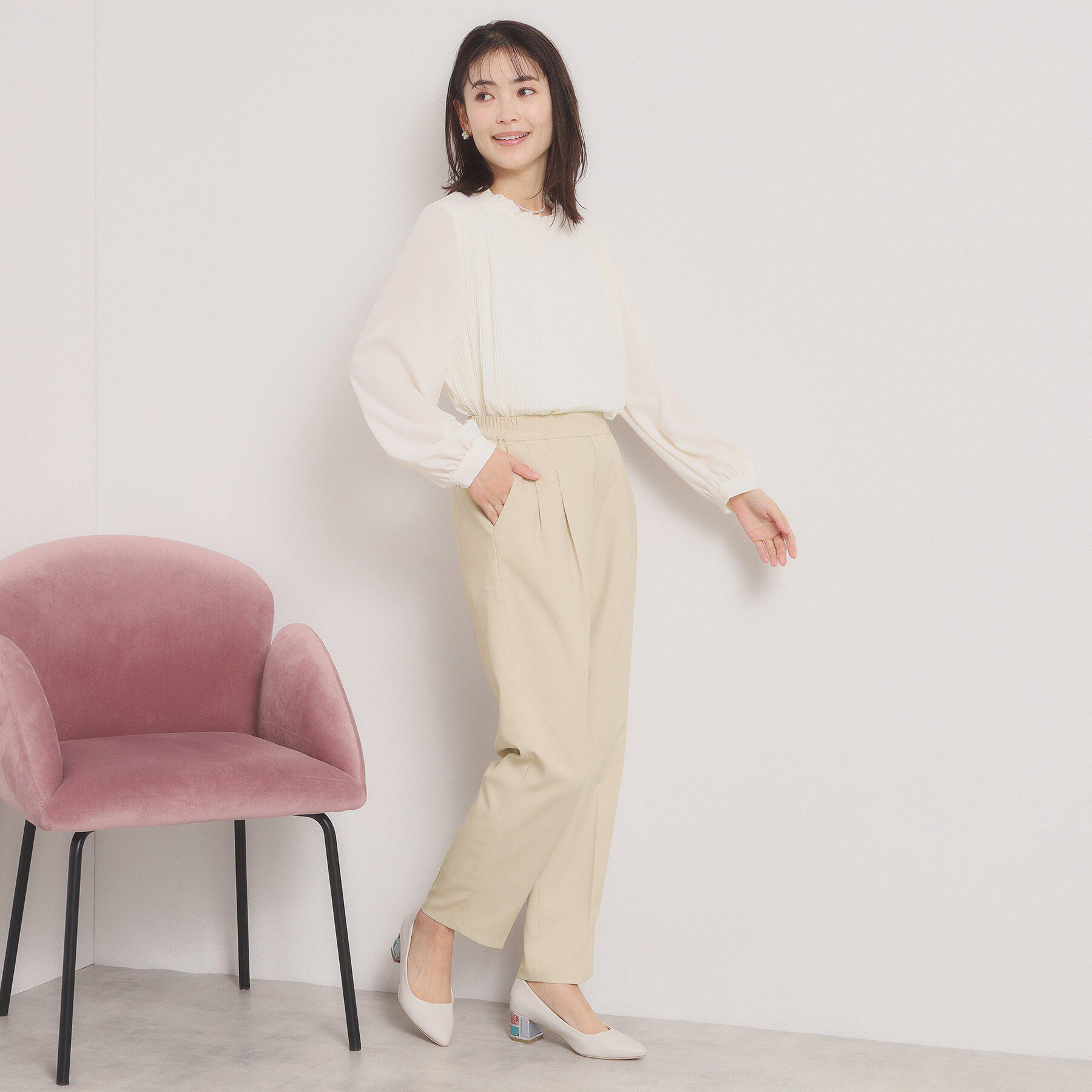 ITS&rsquo;DEMO「【入卒／洗濯機OK／イージーケア】ツイルストレッチテーパードパンツ」|その他|