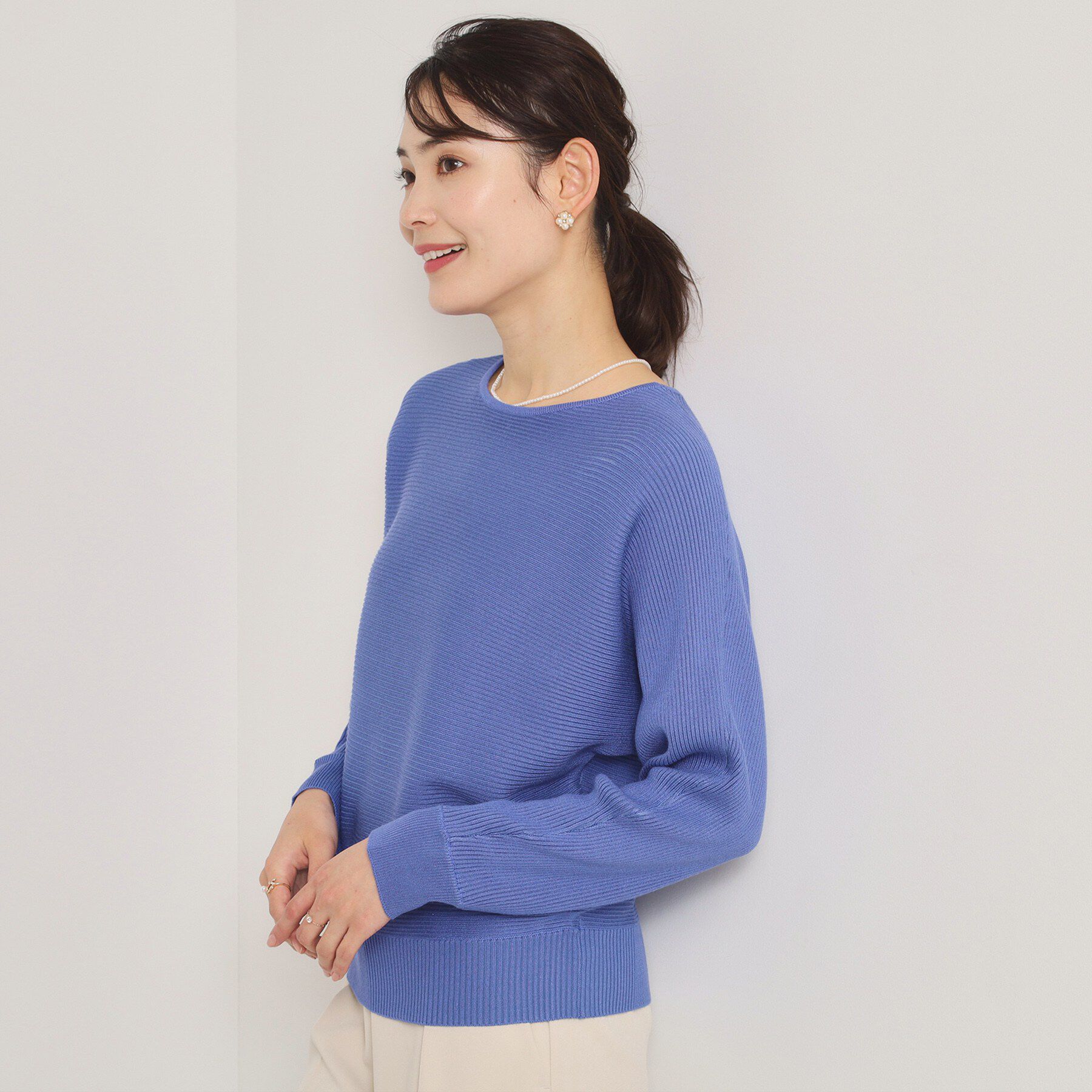 ITS&rsquo;DEMO「【洗濯機OK】花粉防止リブドルマンニット」|ニット・セーター|