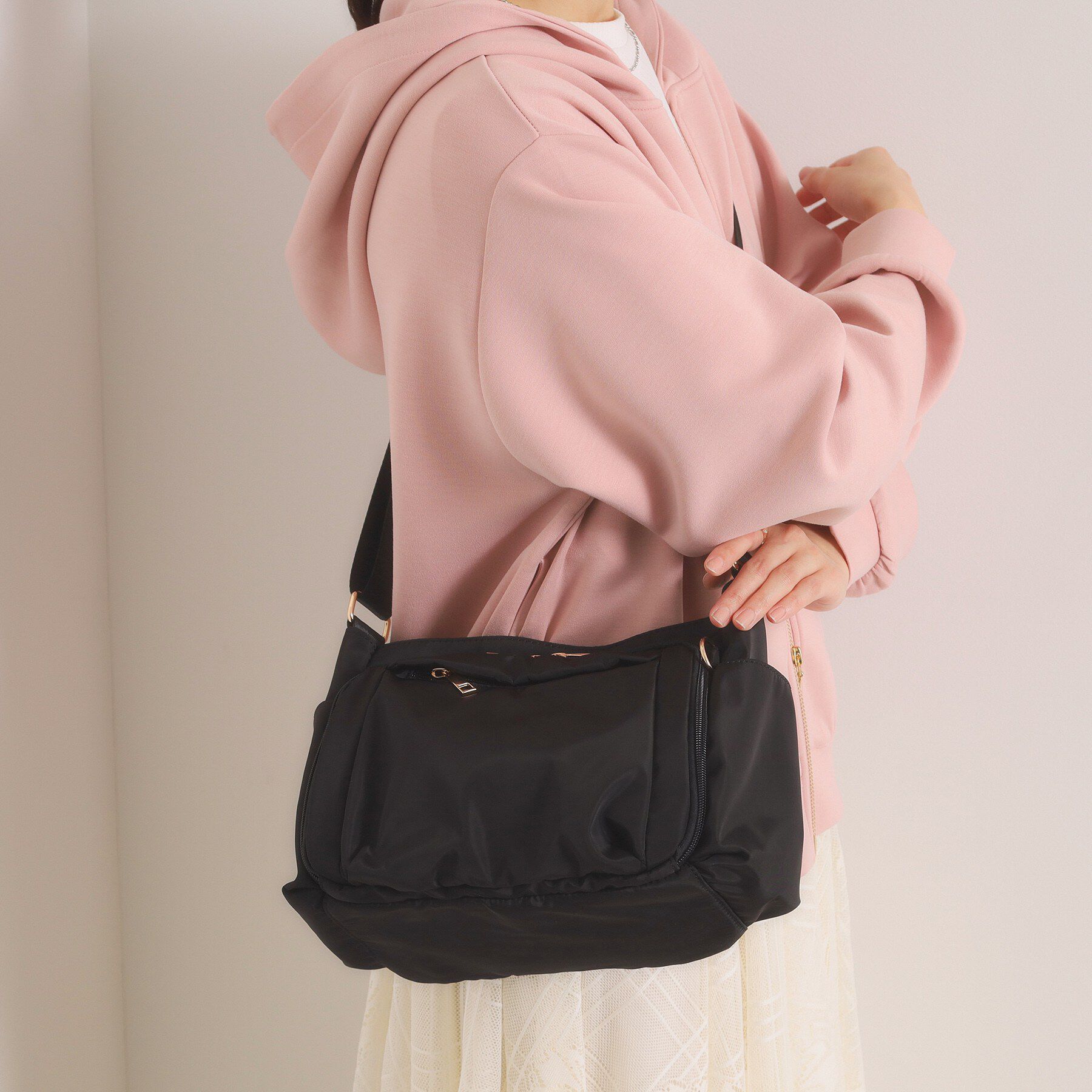 ITS&rsquo;DEMO「【10ポケット】ガバッとショルダー」|ショルダー・メッセンジャー|ブラック(019)