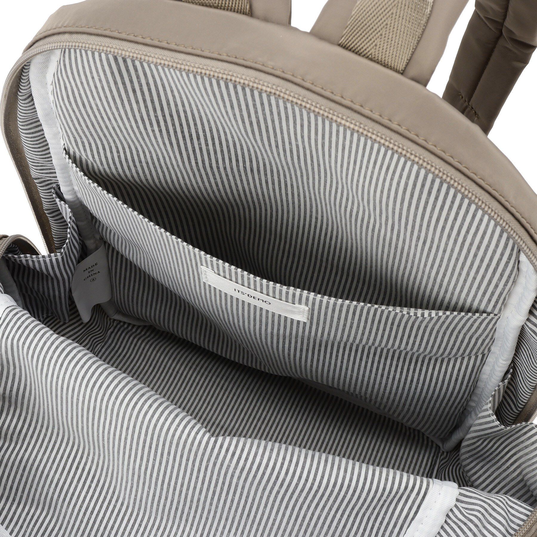 ITS&rsquo;DEMO「【6ポケット】裏地ストライプリュック」|リュック|