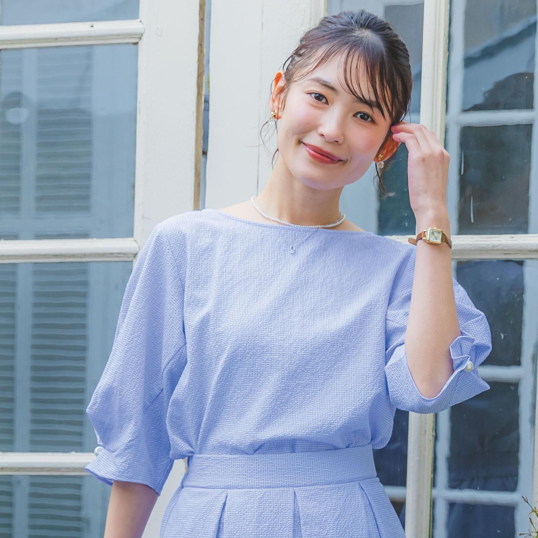 ITS&rsquo;DEMO「【手洗い可／セットアップ可】サッカーブラウス」|シャツ・ブラウス|