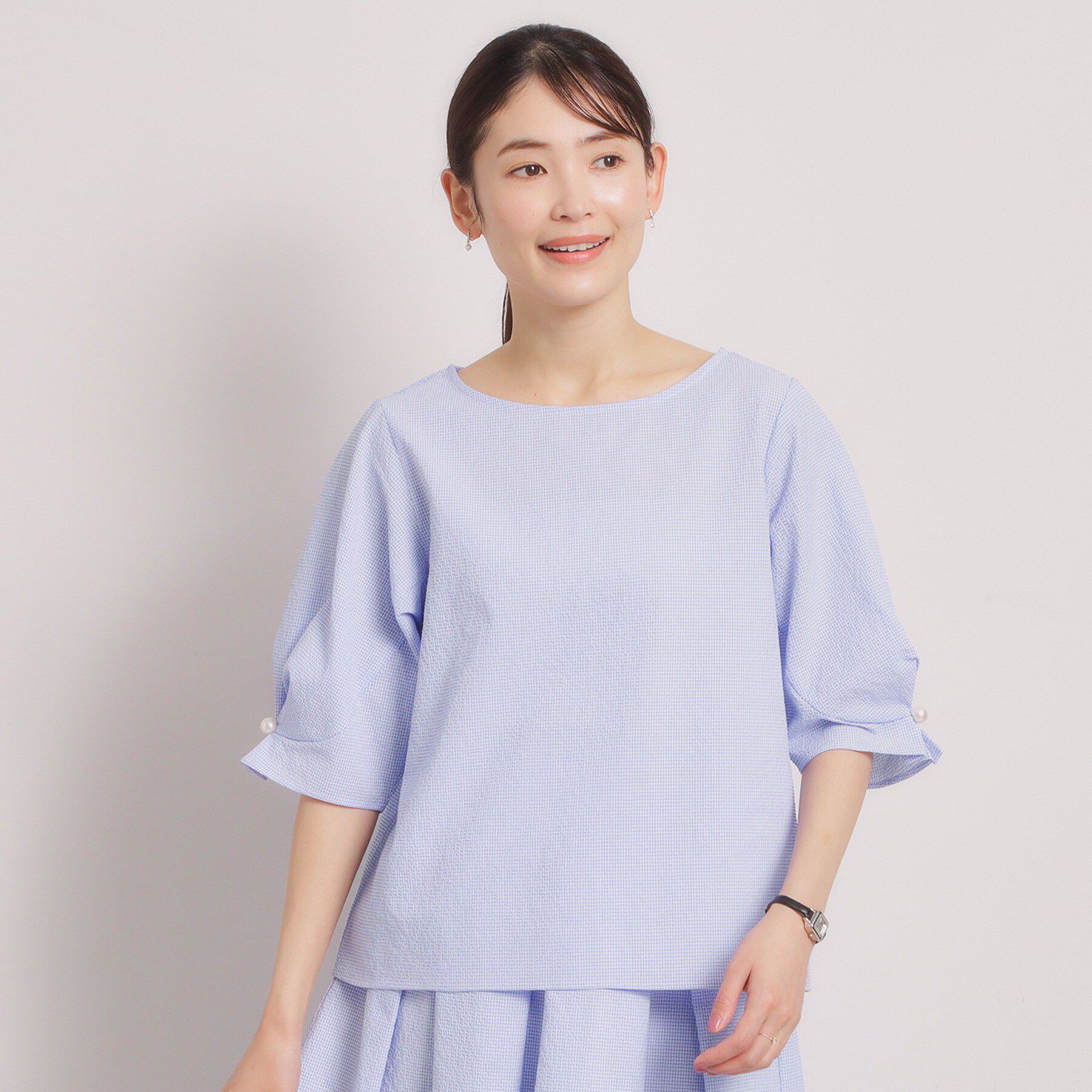 ITS&rsquo;DEMO「【手洗い可／セットアップ可】サッカーブラウス」|シャツ・ブラウス|