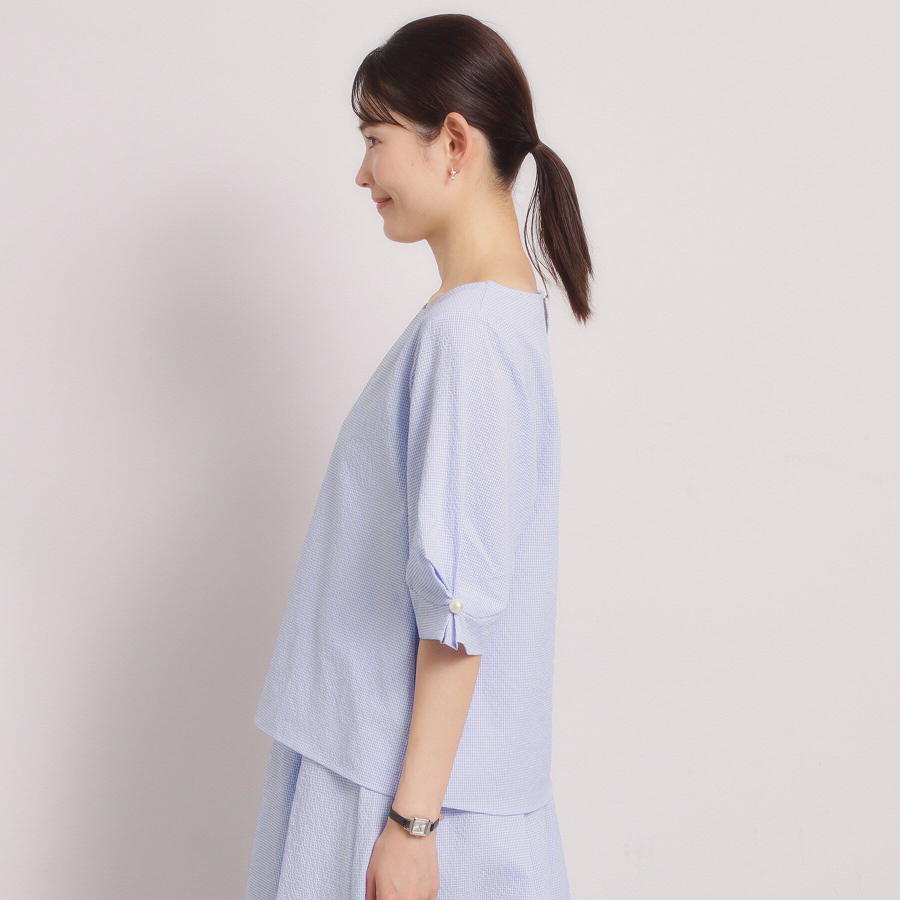 ITS&rsquo;DEMO「【手洗い可／セットアップ可】サッカーブラウス」|シャツ・ブラウス|