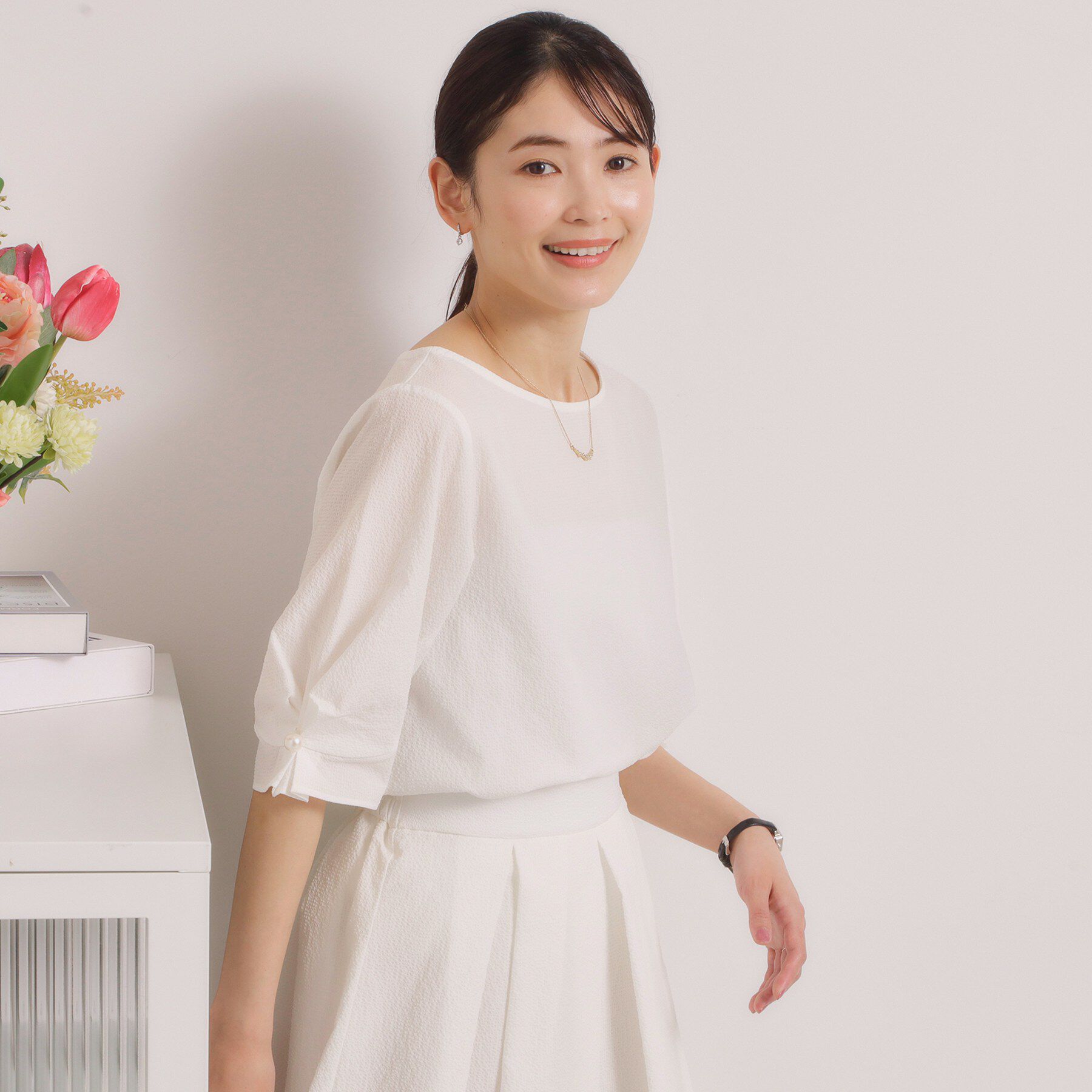 ITS&rsquo;DEMO「【手洗い可／セットアップ可】サッカーブラウス」|シャツ・ブラウス|