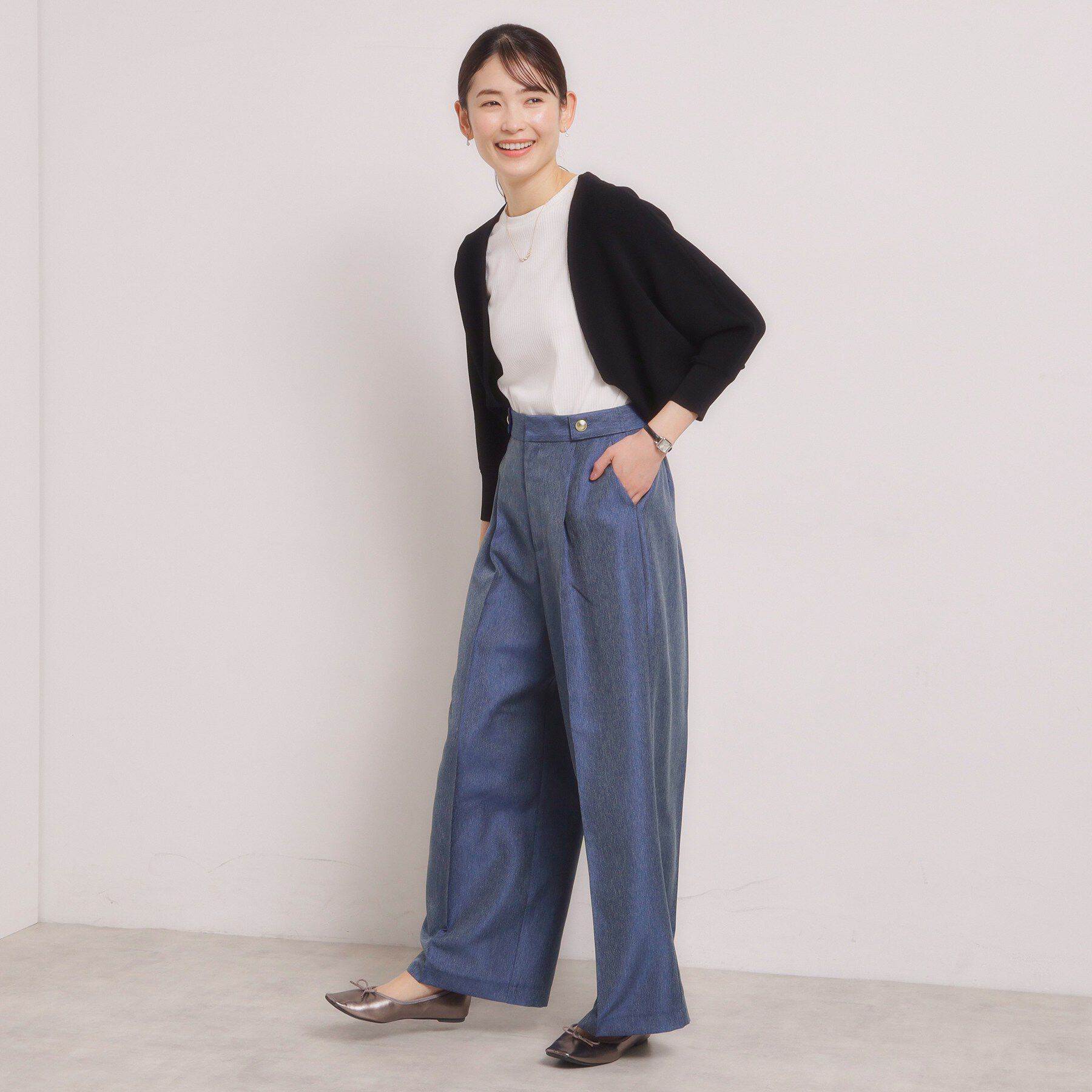 ITS&rsquo;DEMO「【洗濯機OK】デニム風ワイドパンツ」|その他|