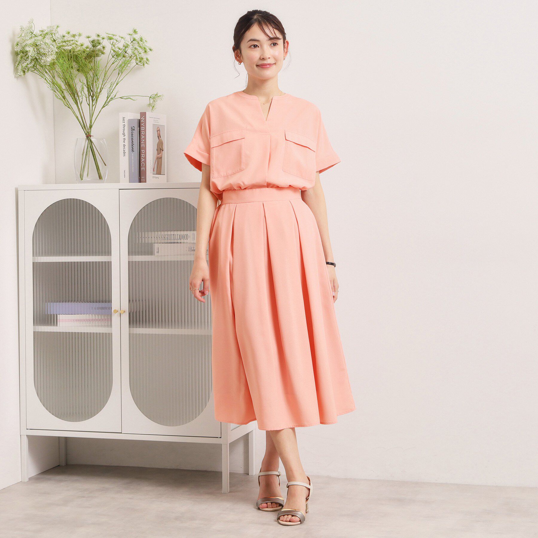 ITS&rsquo;DEMO「【UVケア／洗濯機OK／接触冷感／吸水速乾】麻調合繊ポケ付きブラウス」|シャツ・ブラウス|