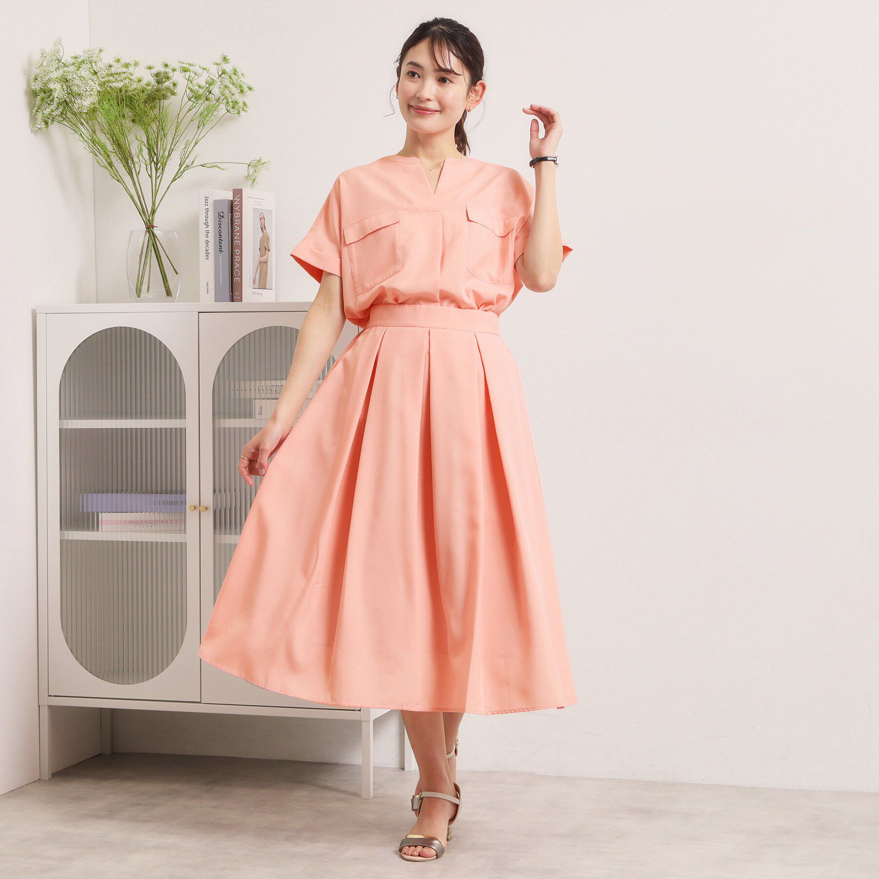 ITS&rsquo;DEMO「【UVケア／洗濯機OK／接触冷感／吸水速乾】麻調合繊ポケ付きブラウス」|シャツ・ブラウス|