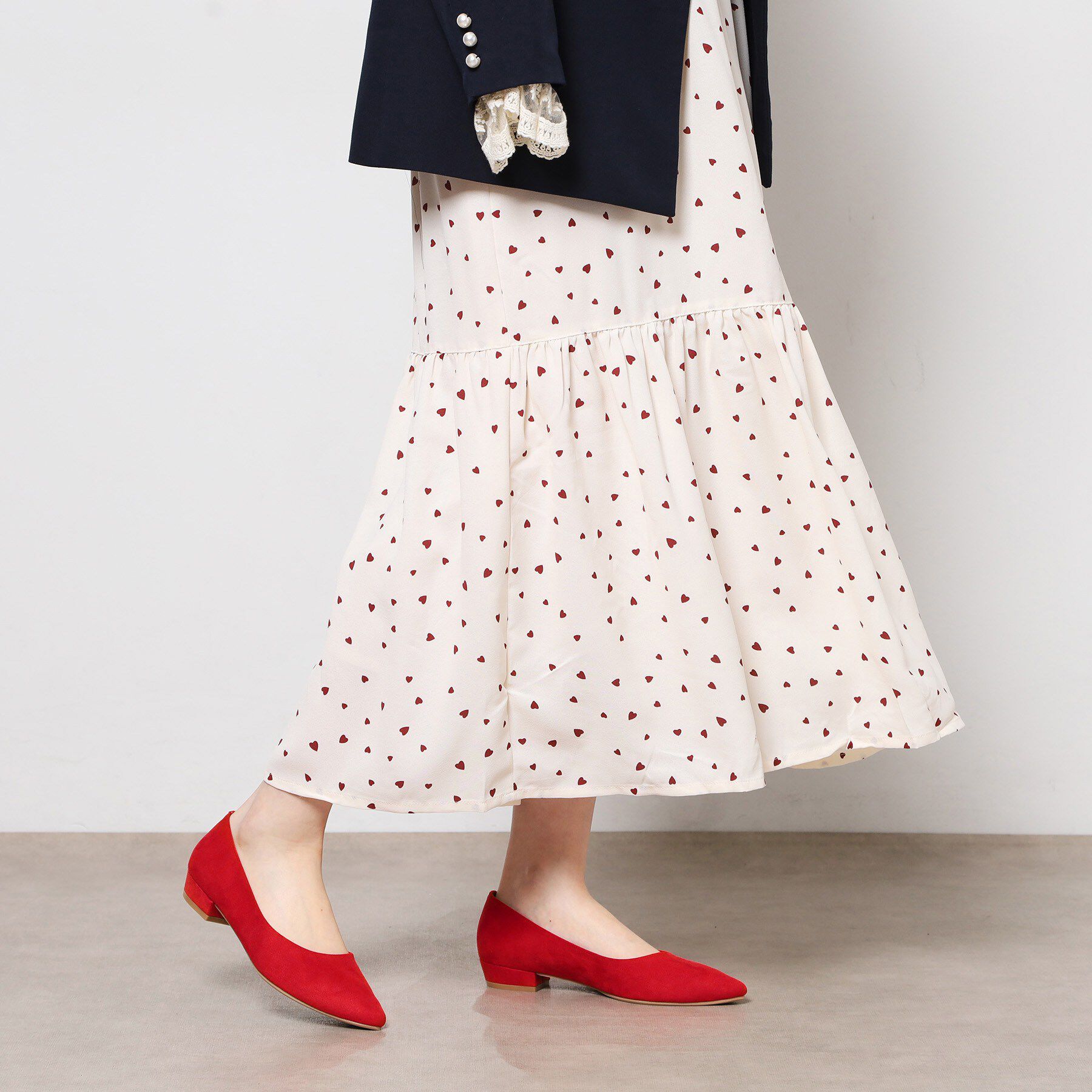 ESPERANZA「《定番》晴雨兼用クッションフラットパンプス」|パンプス|