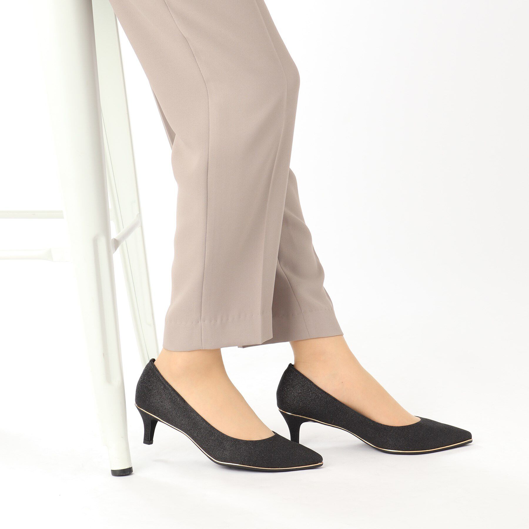 ESPERANZA「履きやすいパンプスヒール約5.5cm/グリッター」|パンプス|