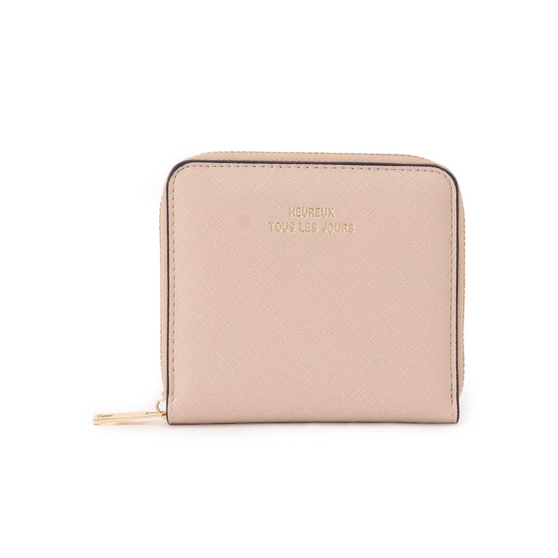 Ober Tashe「【新生活・新学期】角シボミドルラウンド財布」|財布|ピンクベージュ(04