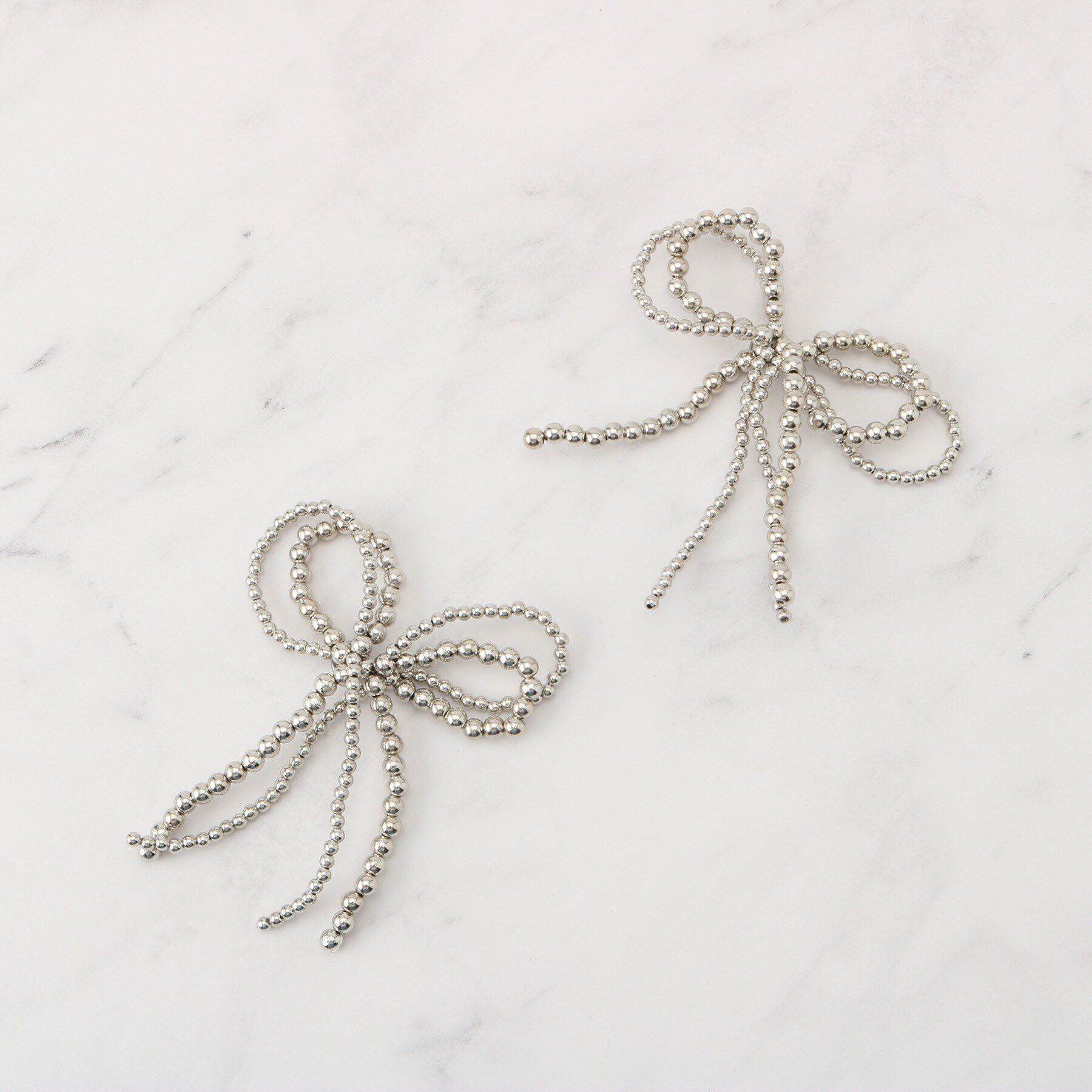 ESPERANZA「リボンビーズスニーカーリング」|その他|シルバー(208)