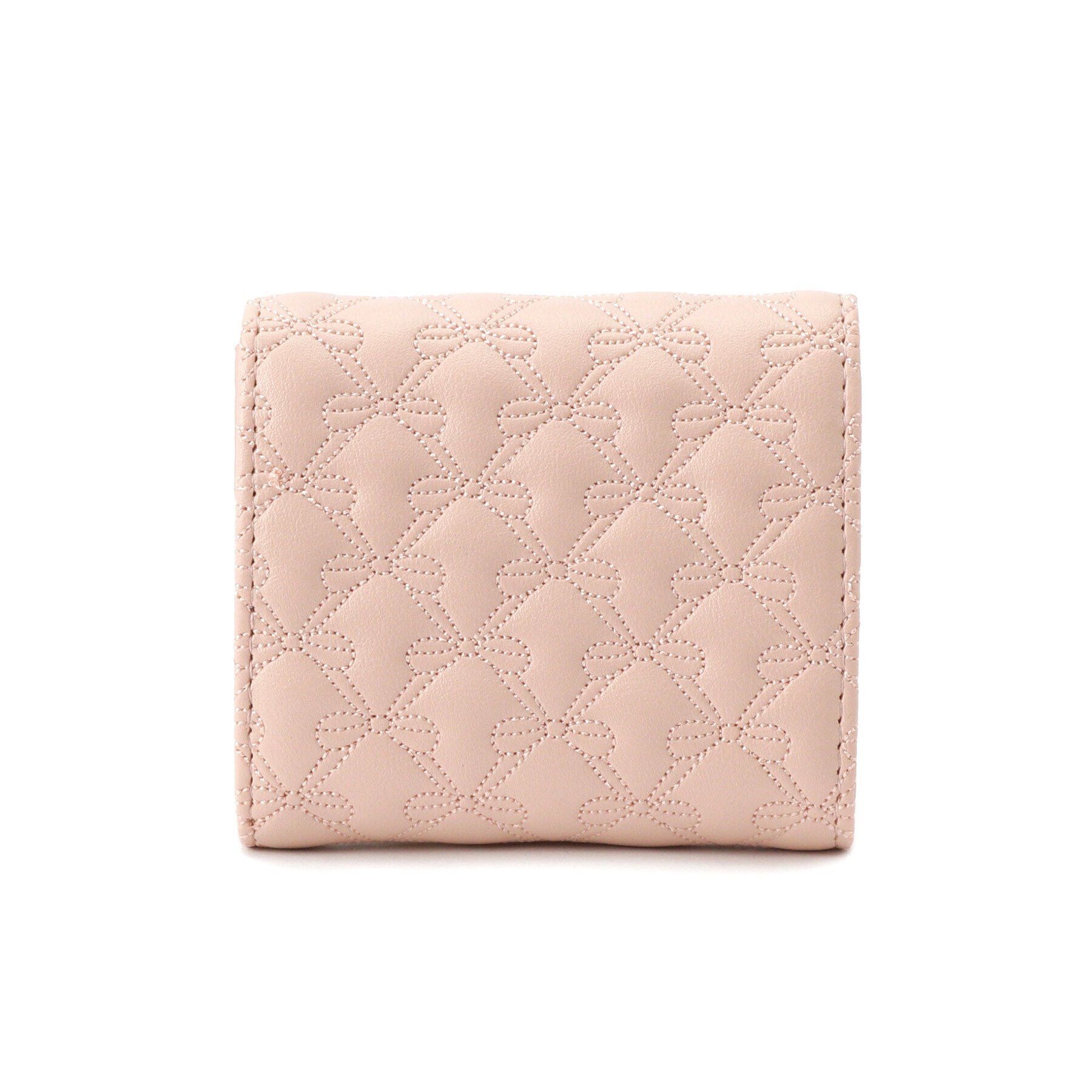 Ober Tashe「リボン総柄刺繍三つ折り財布 ウォレット ミニウォレット」|財布|