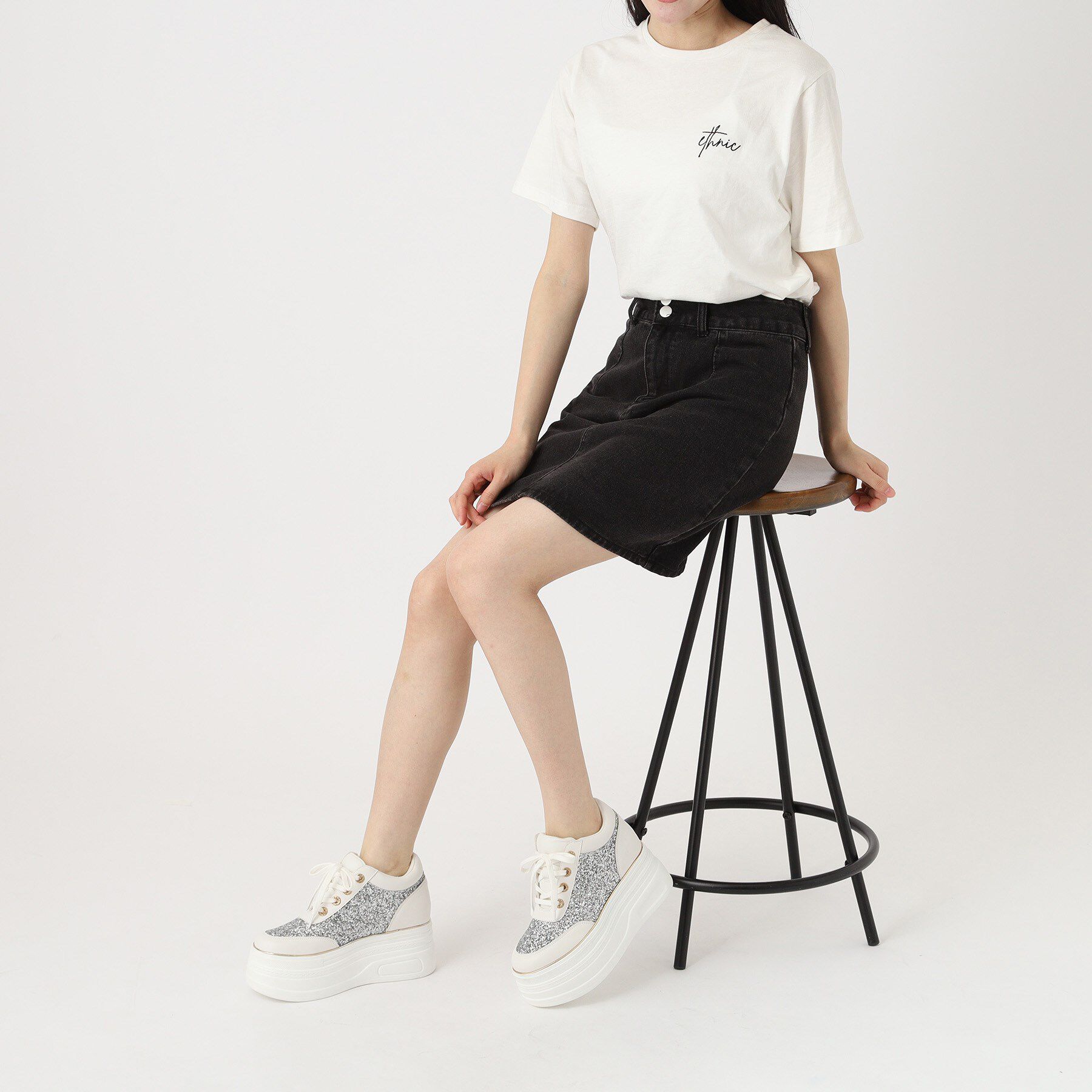 ESPERANZA「ゴールドライン厚底フラットスニーカー」|スニーカー|