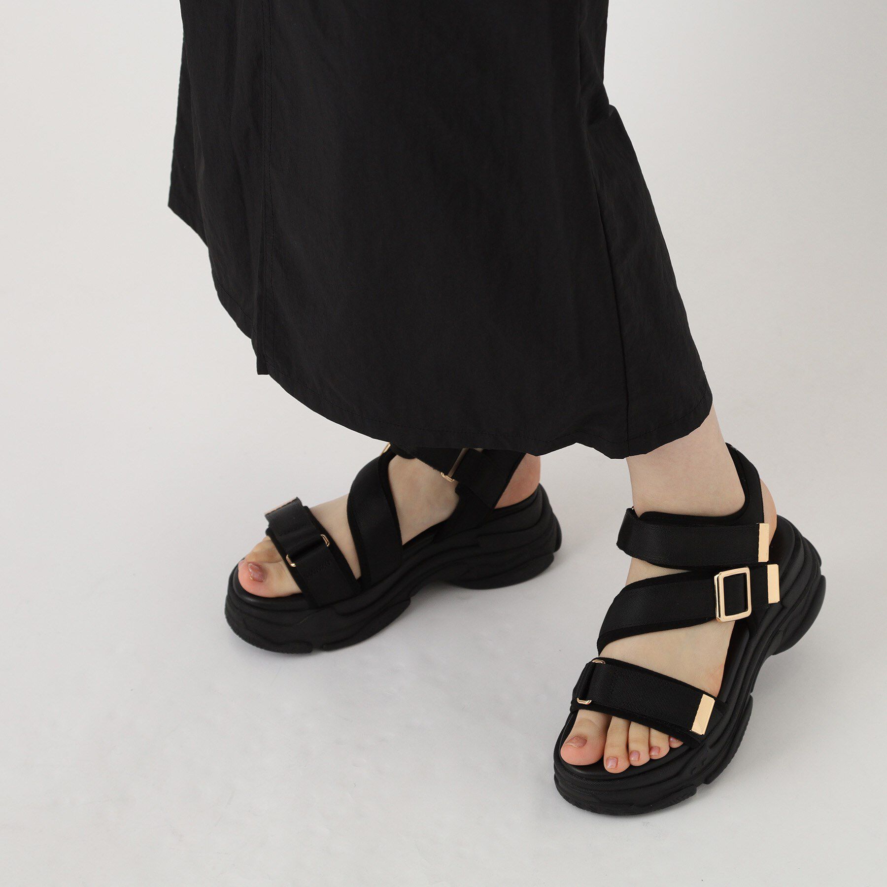 ESPERANZA「ゴールドバックルベルトスポサン」|サンダル|