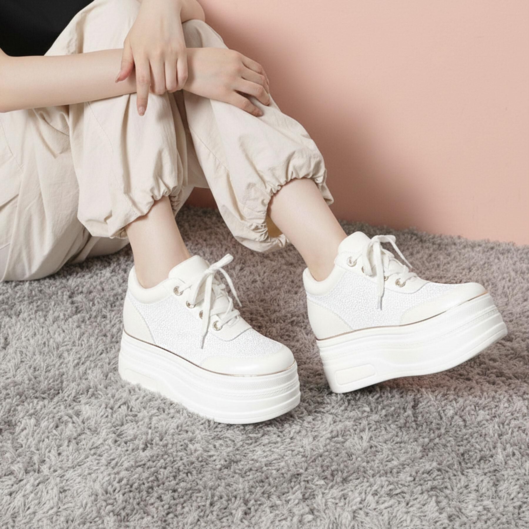 ESPERANZA「ゴールドライン厚底フラットスニーカー」|スニーカー|ホワイト(901)