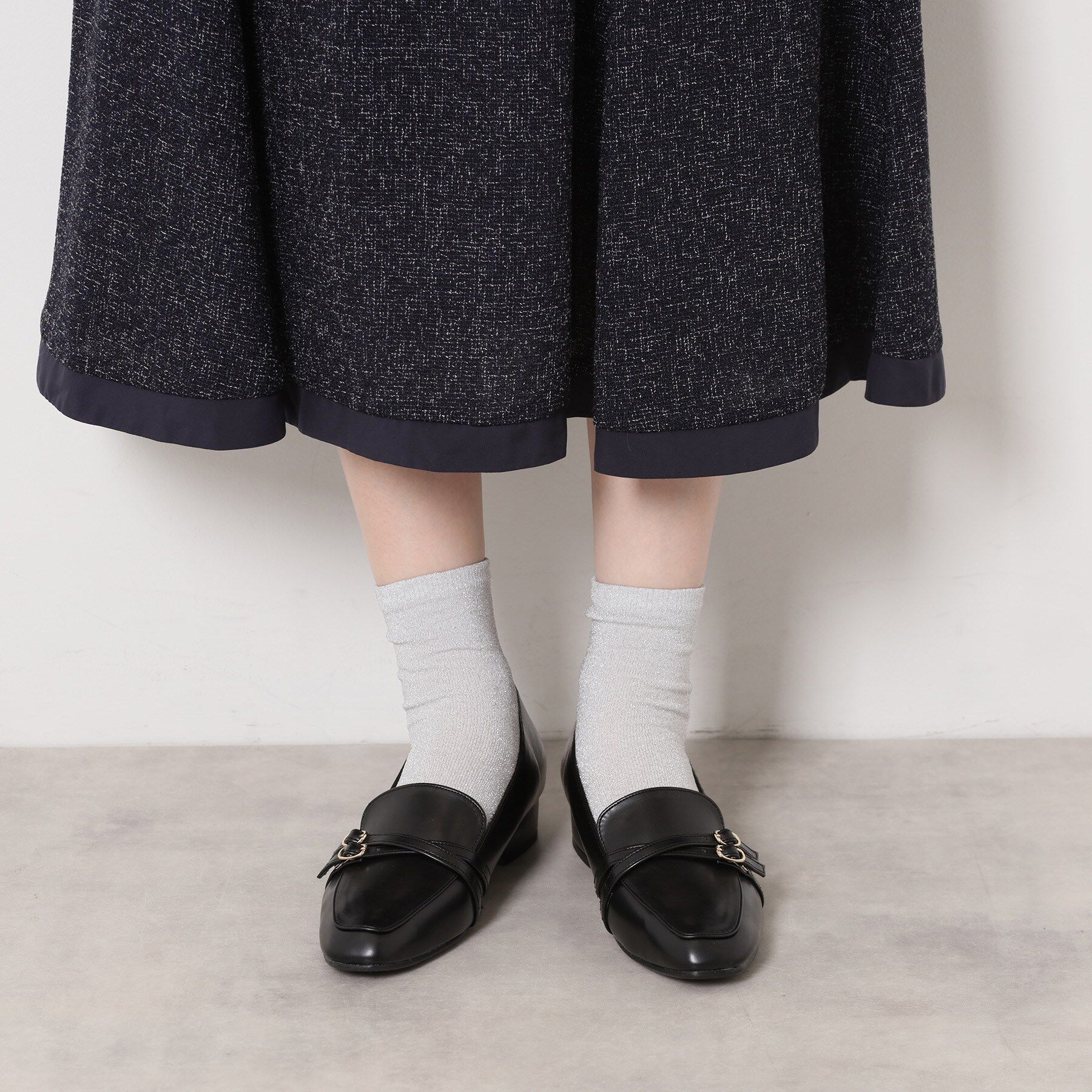 ESPERANZA「【EC先行販売】ダブルベルトローファー レイン対応」|その他|ブラック(019)