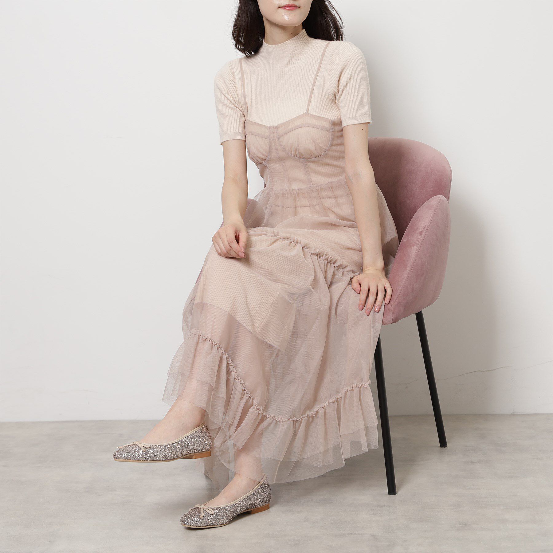 ESPERANZA「【EC限定カラーあり】グリッターバレエシューズ」|パンプス|